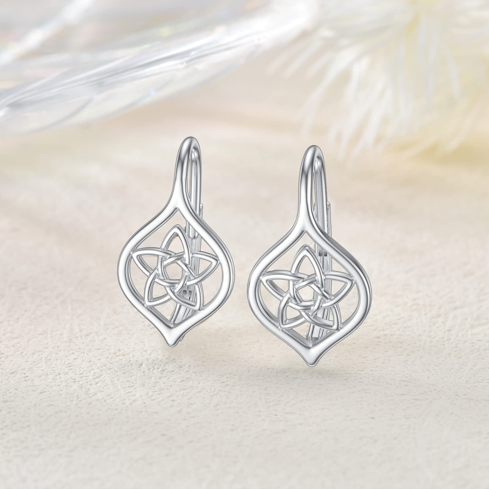 Hypoallergenic Sterling Silver Dangle Earrings - Celtic Knot, Feather, DNA, Mountain & Butterfly Designs | Nature & Science Inspired Jewelry | Perfect Christmas Gift for Women & Girls | Great for Parties, Work & Everyday Wear