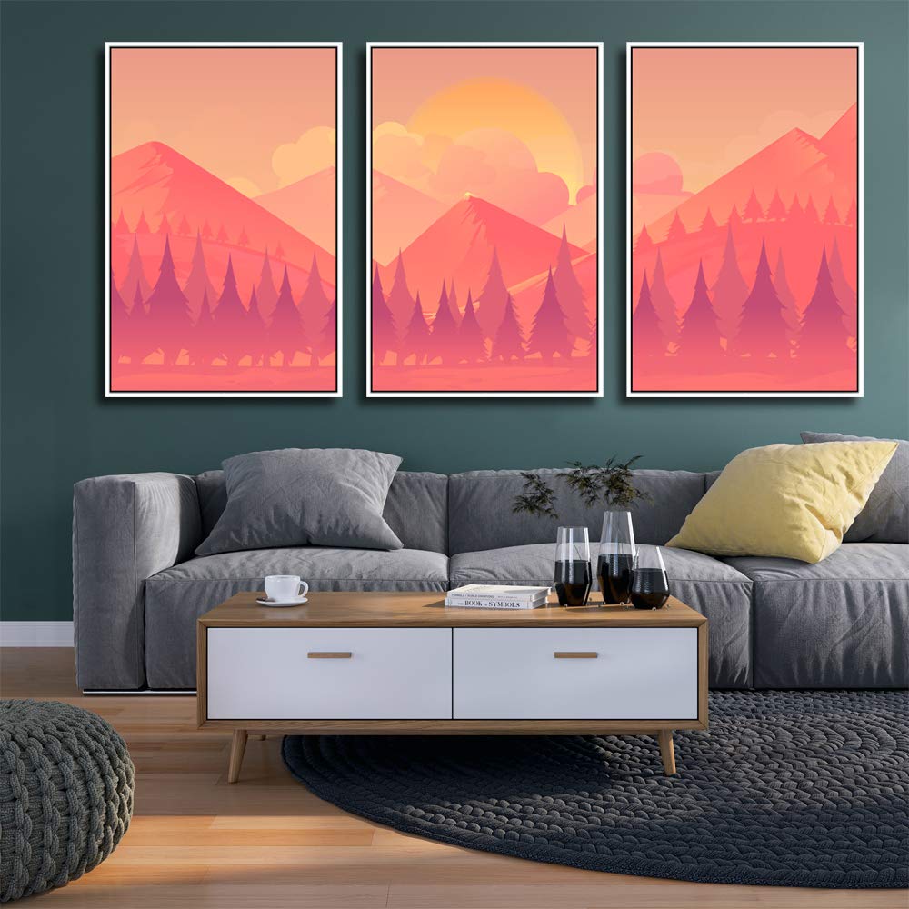 Wall26 3-Panel Framed Canvas Wall Art Set - 16