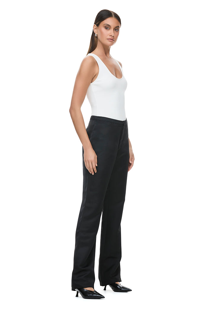 Brodie Black Pants for Women - High Waisted Slim Fit Trousers for Work, Office & Casual Wear | Comfortable Stretch Fabric for Everyday Style