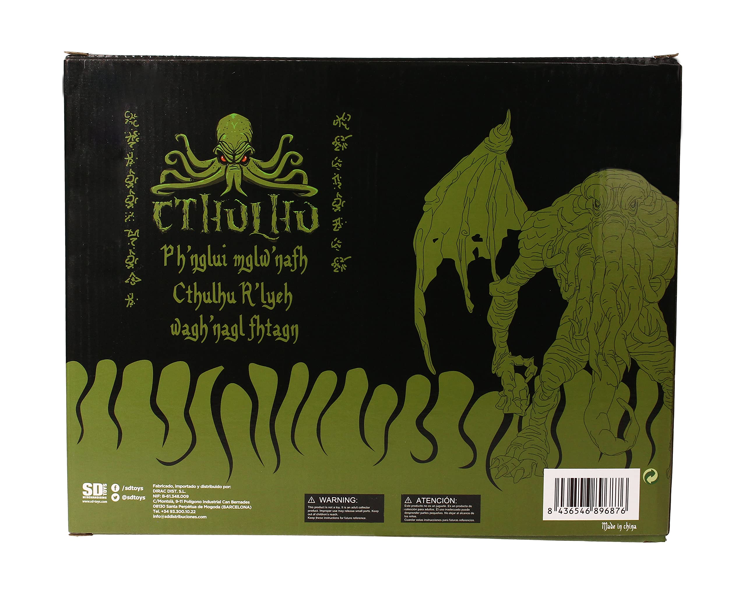 SD Toys Cthulhu Action Figure - 7 Inch Collectible Horror Monster Statue for Display & Role Play | Perfect for Halloween Decor, Cosplay & Mythos Fans