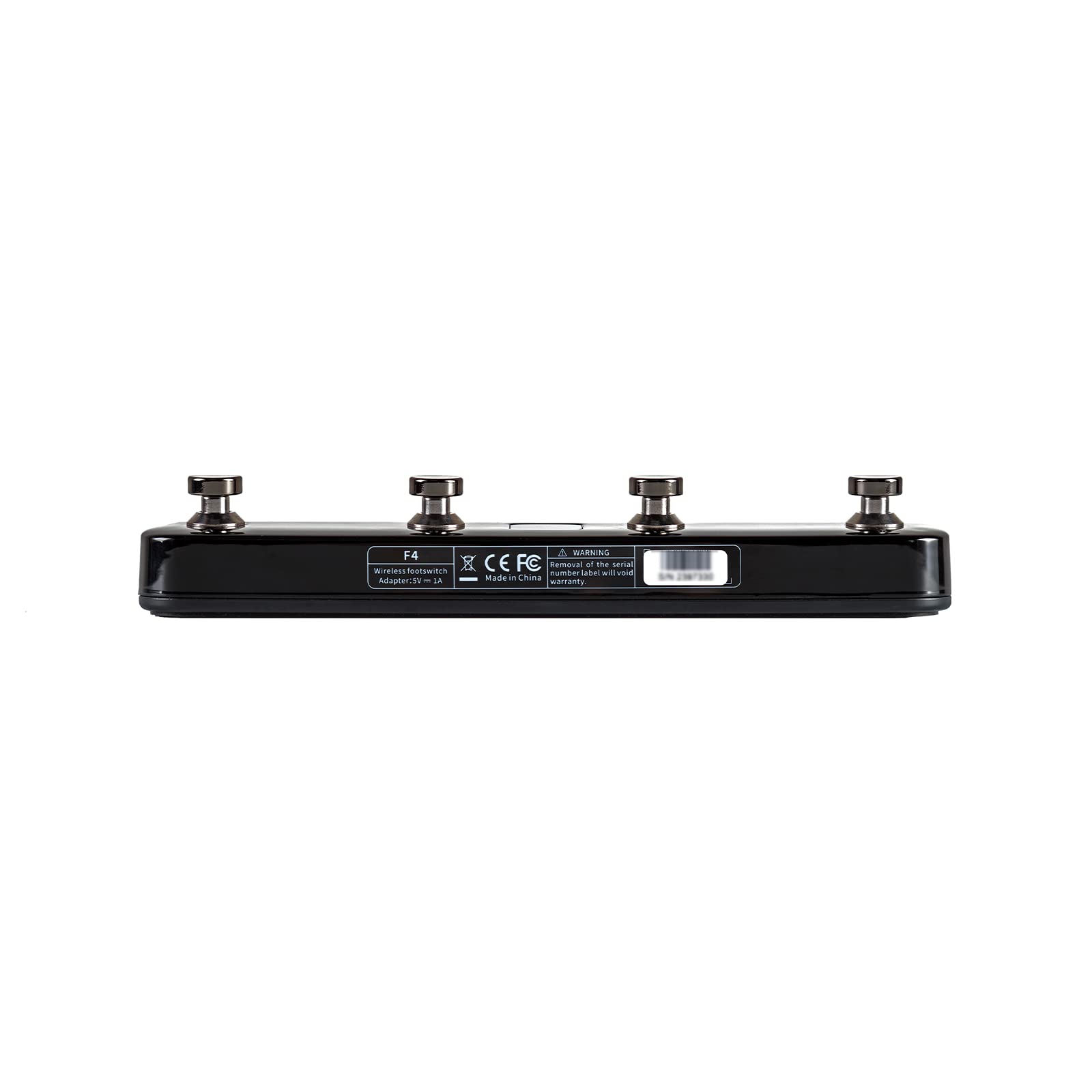 MOOER F4 Black Prime Series Wireless Footswitch Controller - Preset Switching, Looper & Drum Machine Control for Guitar Effects Pedals - Perfect for Live Performances & Studio Recording