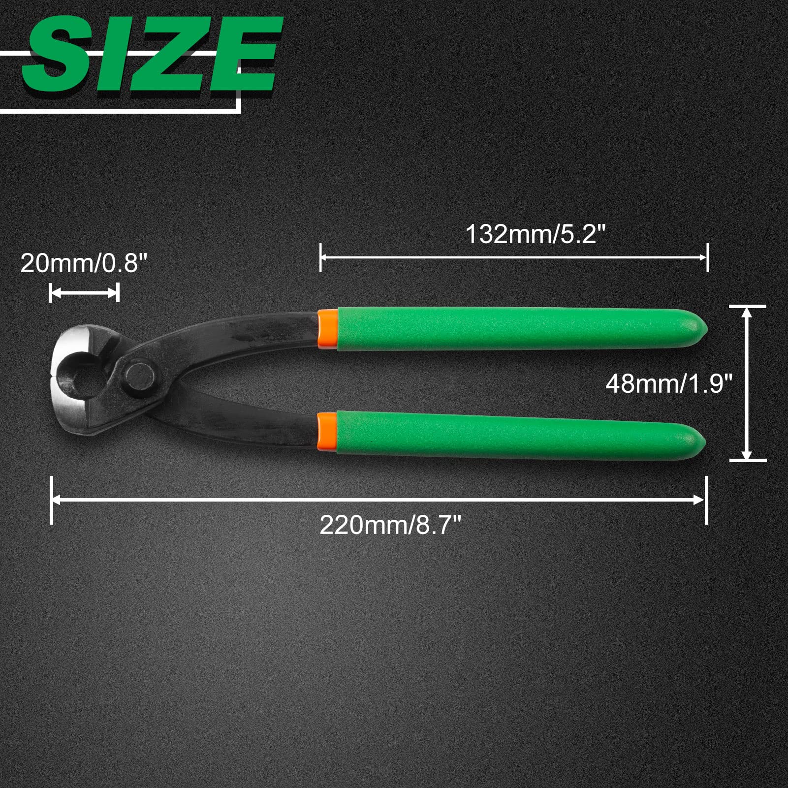 SPEEDWOX 9 Inch Ear Clamp Pliers with Front & Side Crimp Jaws - Single Ear Hose Clamp Tool for Pipes, Hoses & Automotive Repair - Perfect for Plumbing, HVAC & Car Maintenance
