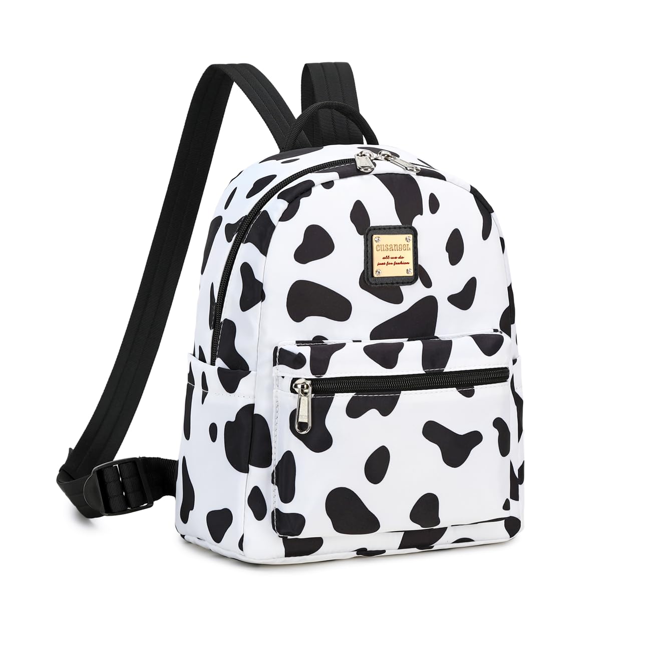 Cusangel Mini Cow Print Backpack for Women & Girls - 10L Cute Small Purse Backpack for Work, Travel & Shopping | Perfect for School, Malls, Farms & Daily Use