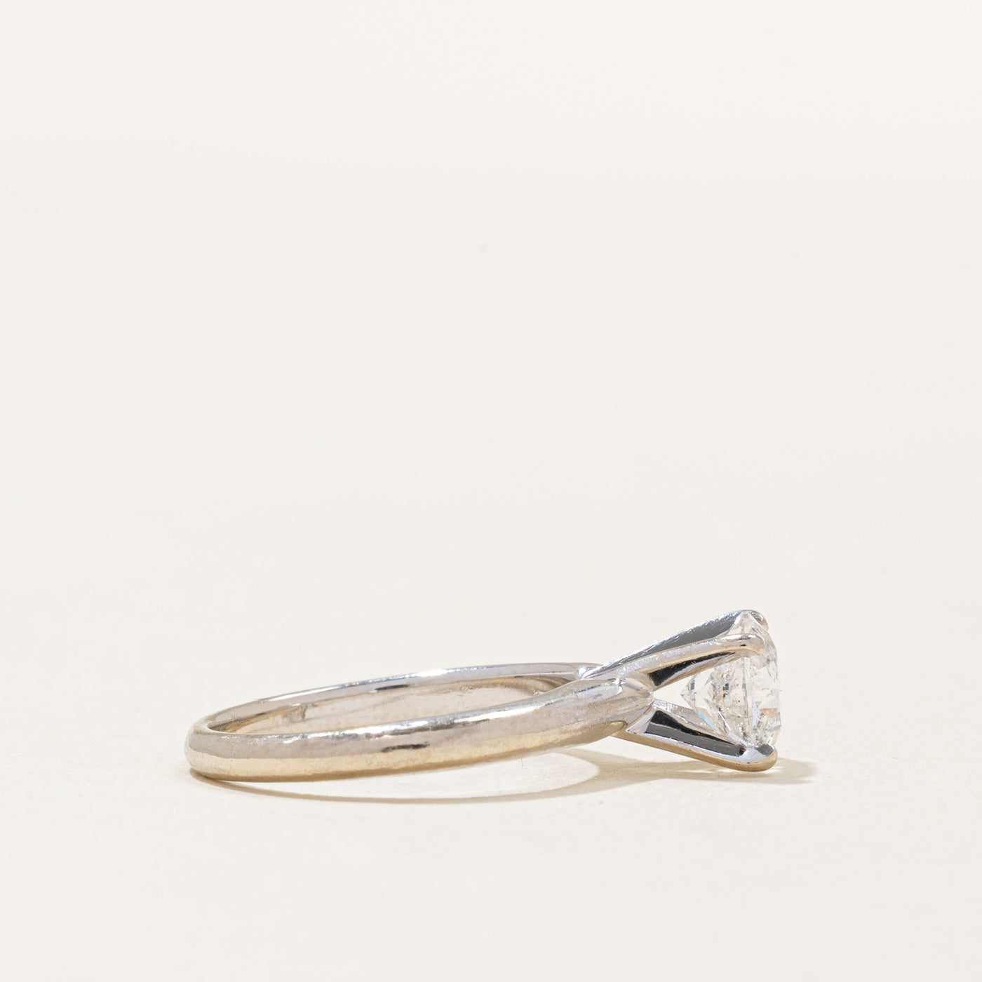 14K White Gold Solitaire Diamond Engagement Ring - 0.92ct I2 G Color | Size 4.5 | Perfect Proposal Gift for Her, Wedding & Anniversary Jewelry