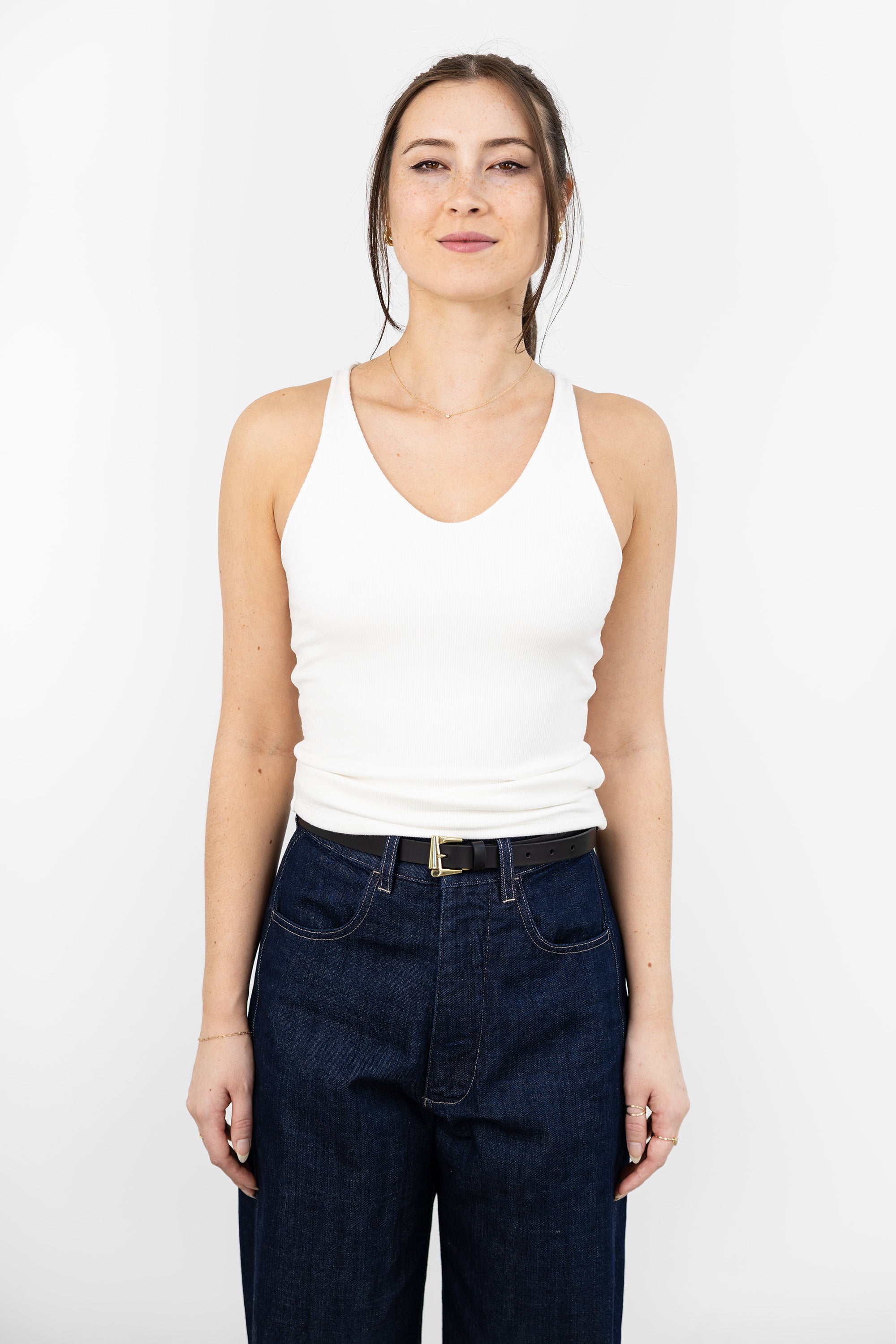 Women's Diana Tank Top - Soft White Cotton Casual Shirt for Summer & Workouts | Perfect for Yoga, Running & Everyday Wear