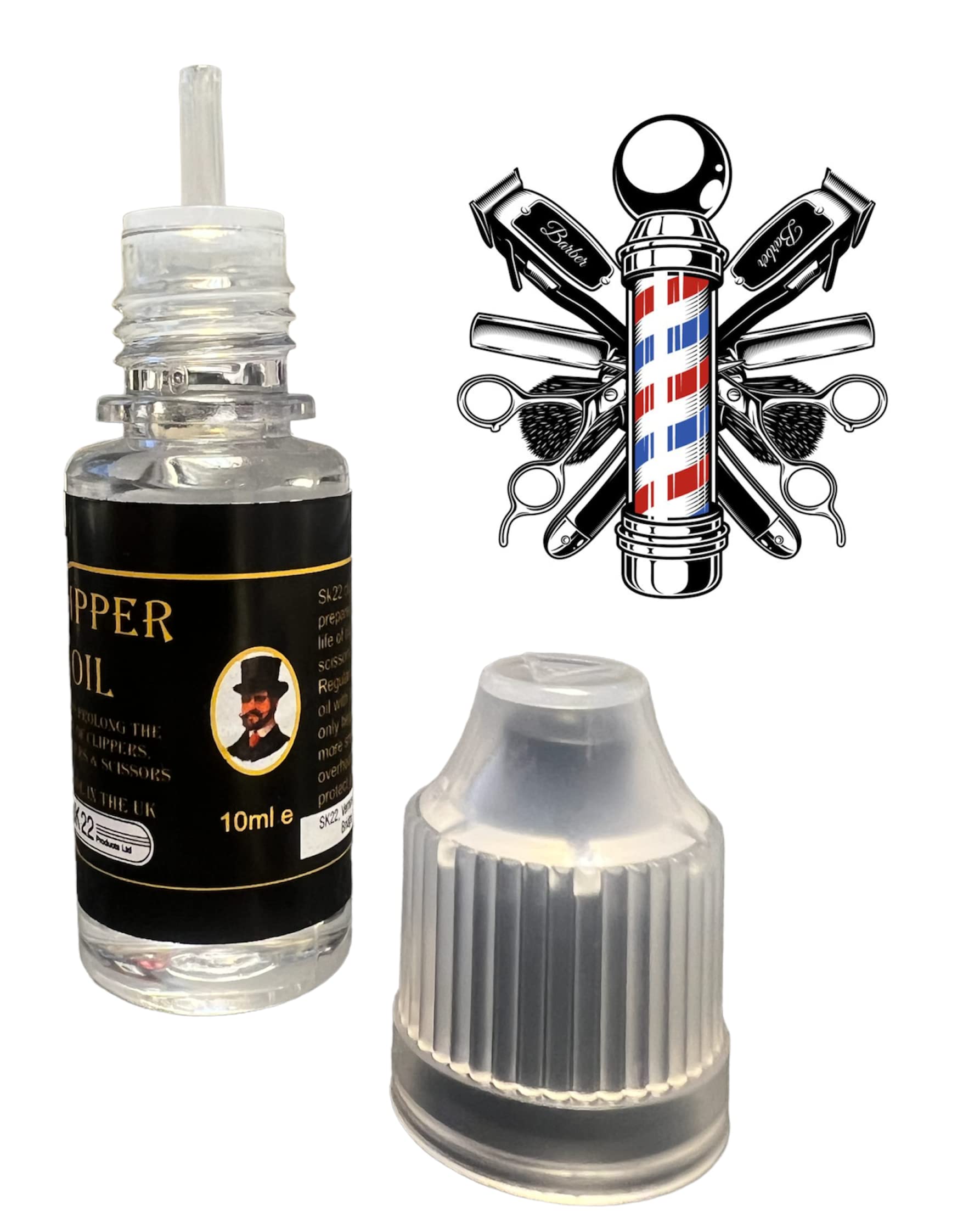 Premium Hair Clipper Oil - Electric Trimmer Blade Lubricant (10x10ml) for Smooth Shaving & Haircut | Professional Grooming, Barber Tools & Home Hair Cutting Maintenance