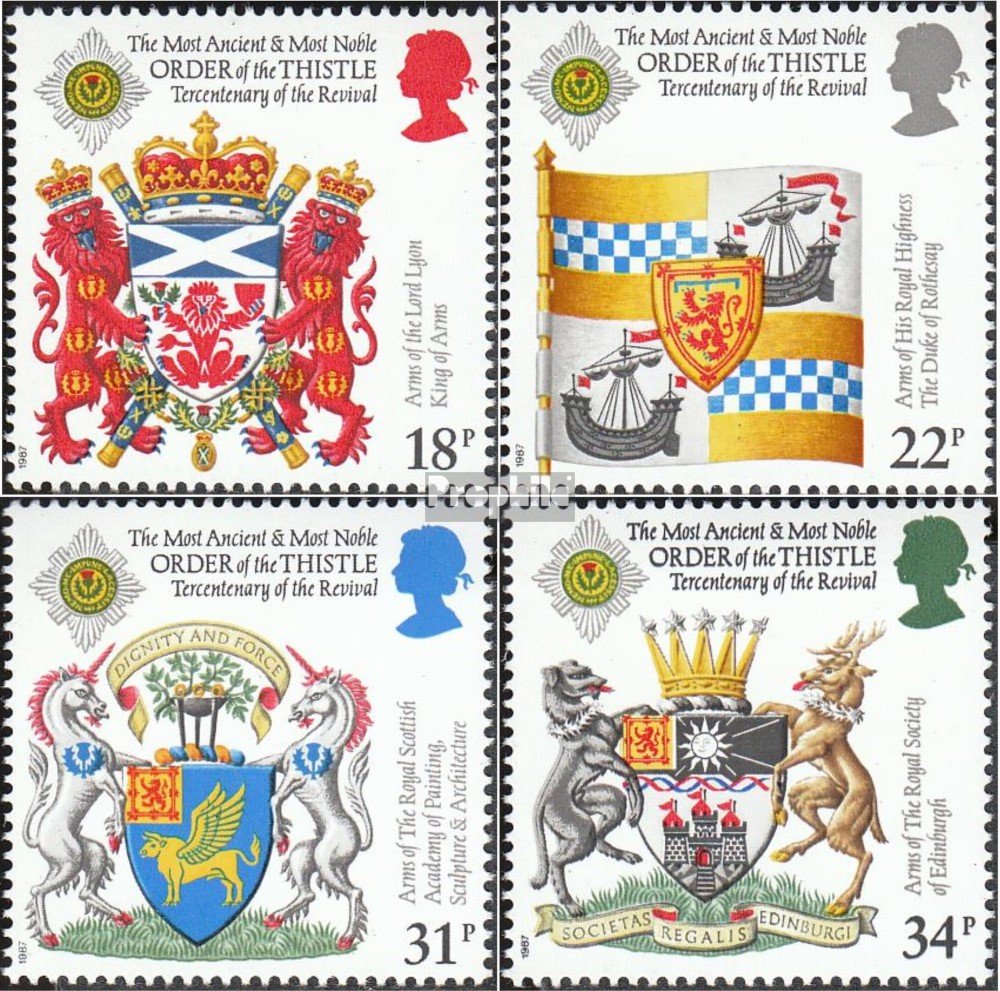 1987 UK Scottish Heraldry Stamps - Complete Set for Collectors & Gifts