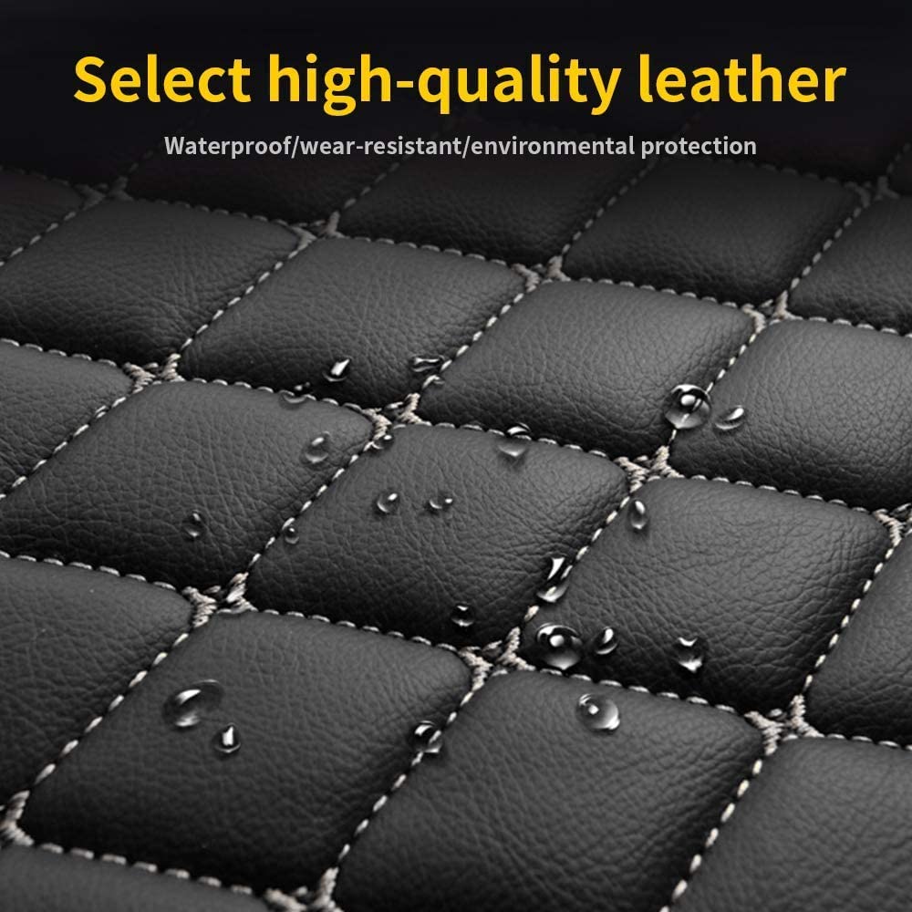 Custom All-Weather Waterproof Car Floor Mats for 99% Sedan SUV Sports Cars - Full Custom Protection Leather Design in Red for Men & Women - Ideal for Daily Commute, Road Trips, and Off-Road Adventures