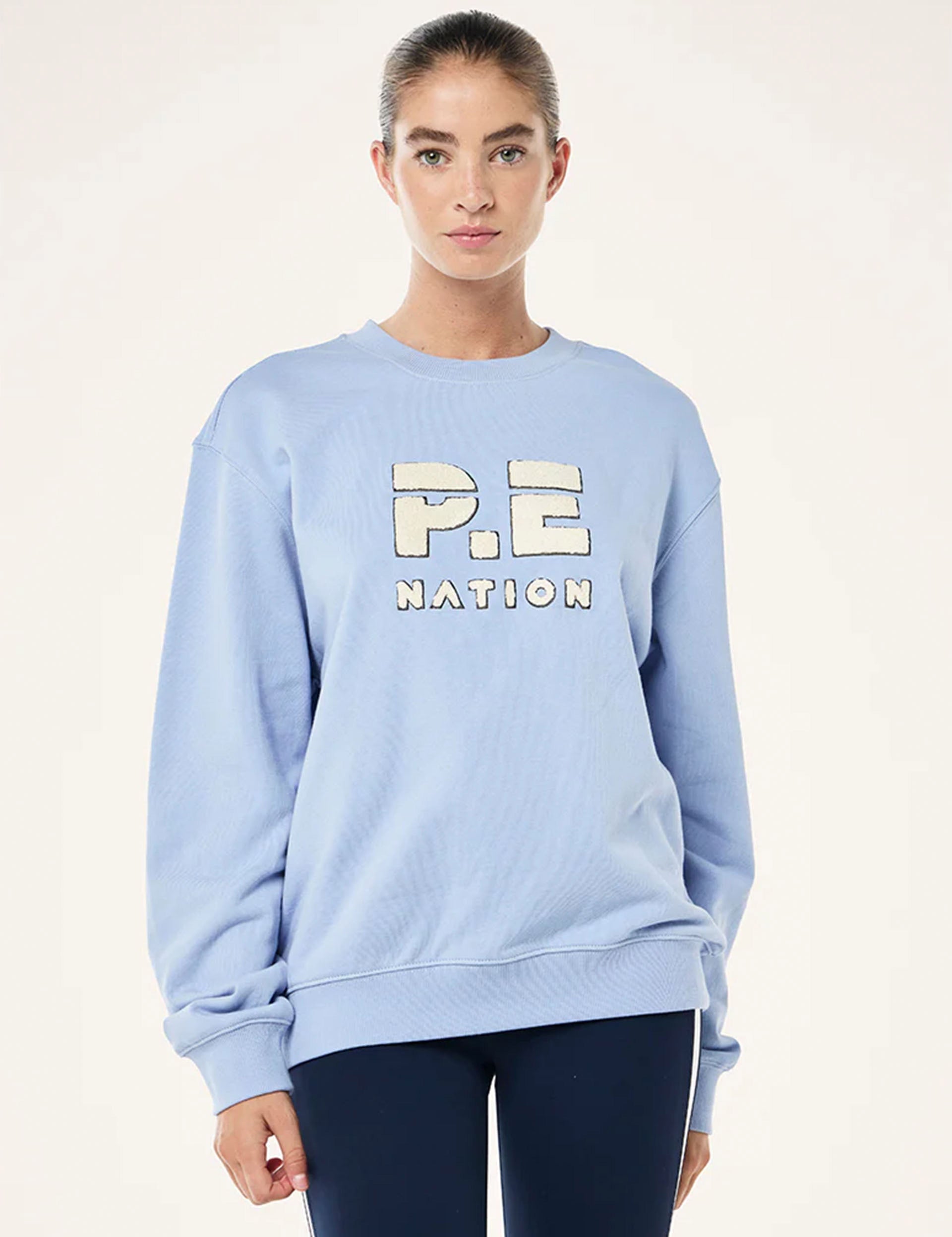Cozy Boucle Sweatshirt for Women - Soft & Stylish Dusty Blue Pullover | Perfect for Casual Outings & Lounge Wear