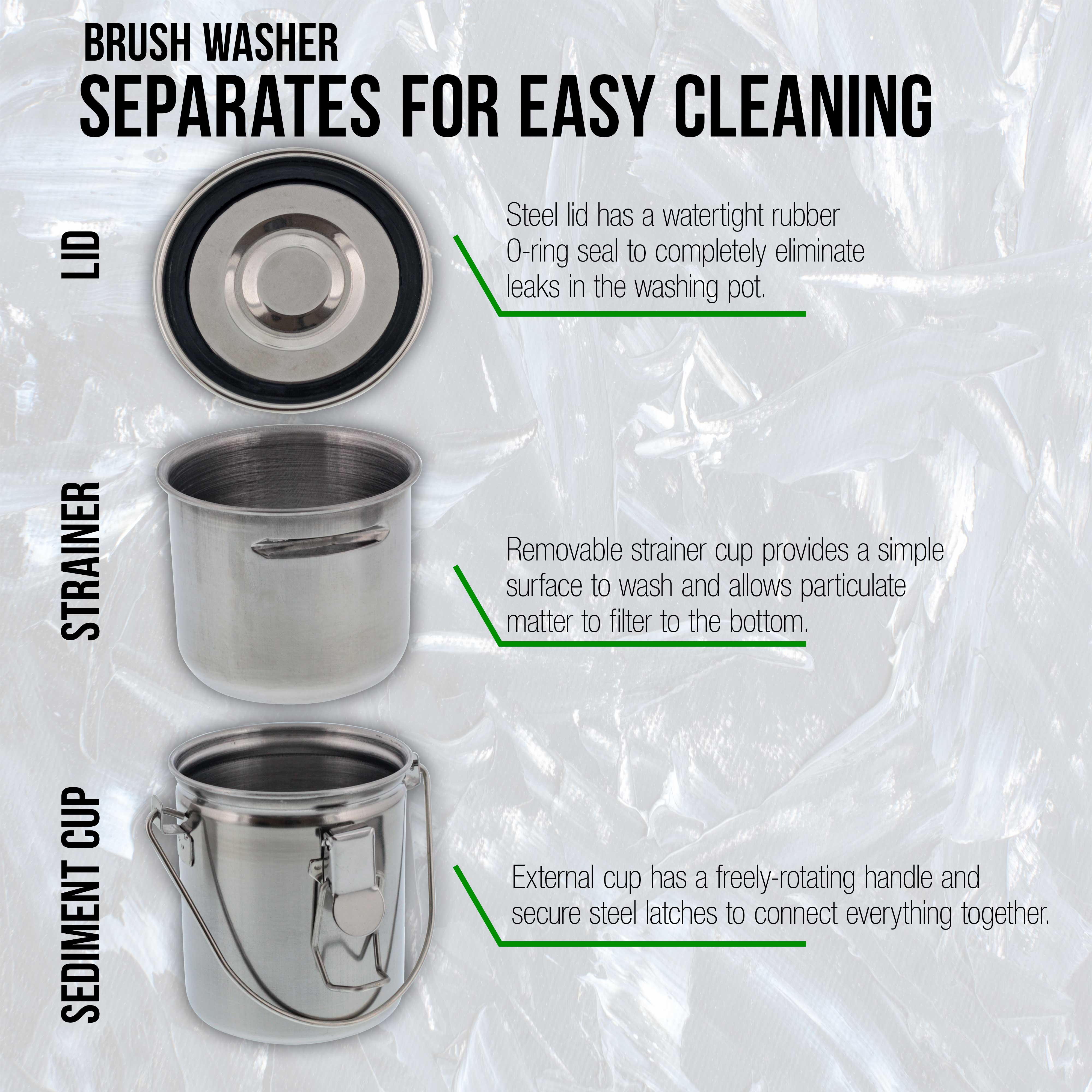 Premium Stainless Steel Deluxe Brush Cleaner - Heavy Duty Scrubber for Kitchen, Grill, BBQ & Camping Gear - Rustproof & Durable Cleaning Tool