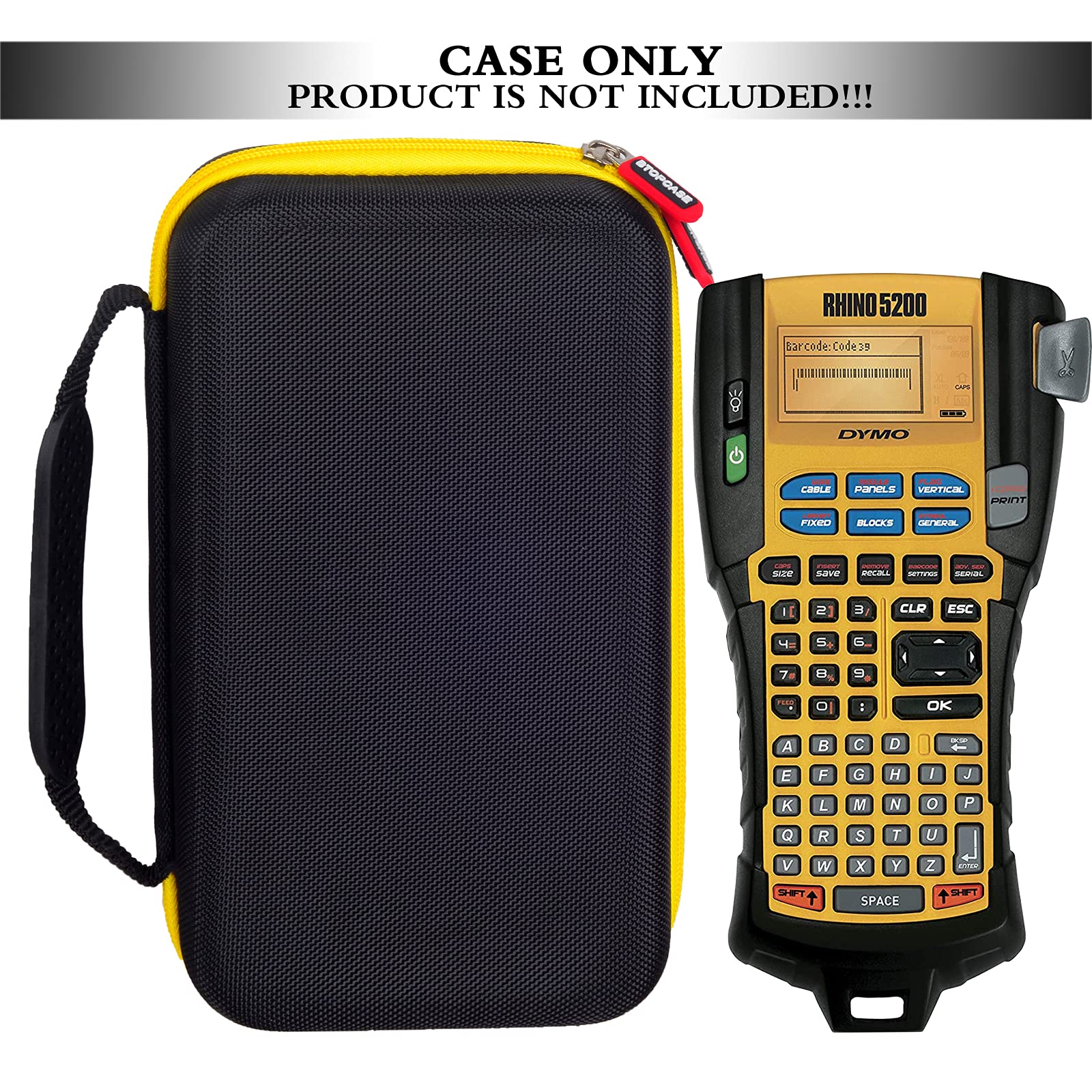 Dewalt 20V MAX LED Work Light Hard Protective Case | DYMO Industrial Label Maker for RhinoPRO 5200 | Brady BMP21-PLUS Portable Label Printer - Durable Storage & Worksite Organization for Construction, Warehouse & Office Use