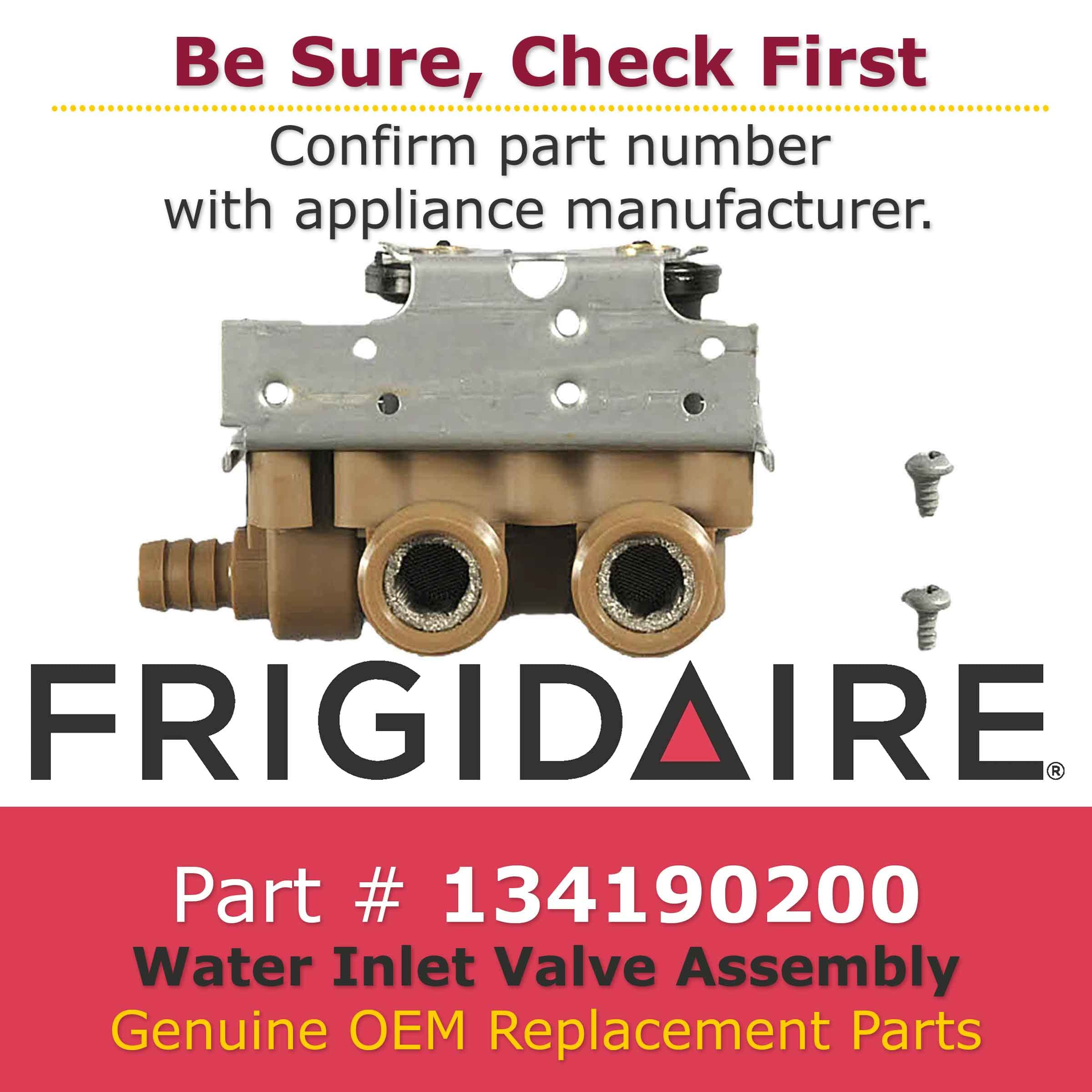 Frigidaire 134190200 Water Inlet Valve Assembly Replacement Part - Compatible with Frigidaire Refrigerators & Freezers - Perfect for DIY Repair & Maintenance