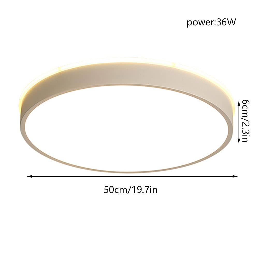 Energy Efficient LED Ceiling Light Fixture - 3 Color Temperature, Ultra-Thin Flush Mount, Side Emitting Design for Living Room, Bedroom & Office | Modern Round Minimalist Lighting Solution