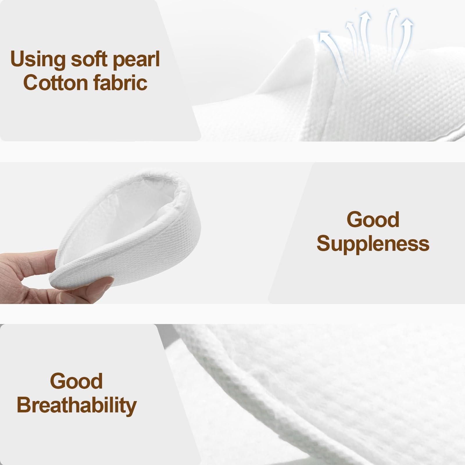 6-Pack Cotton Disposable SPA Slippers for Women & Guests - Soft Indoor House Slippers, Hotel & Bridal Shower Essentials - Bulk Travel Slippers for Adults (Fits US Sizes 10-11) - Perfect for Spas, Hotels & Home Use