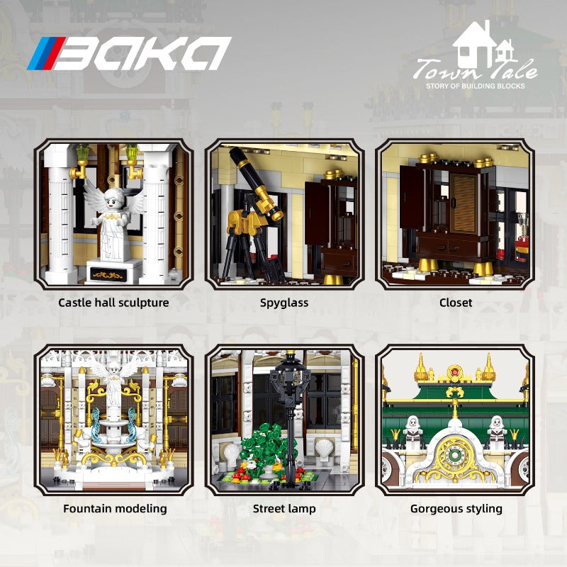11930 pcs Black Luxurious Grand Palace Building Blocks Set - Perfect for Creative Play, Home Decoration & Gift Giving