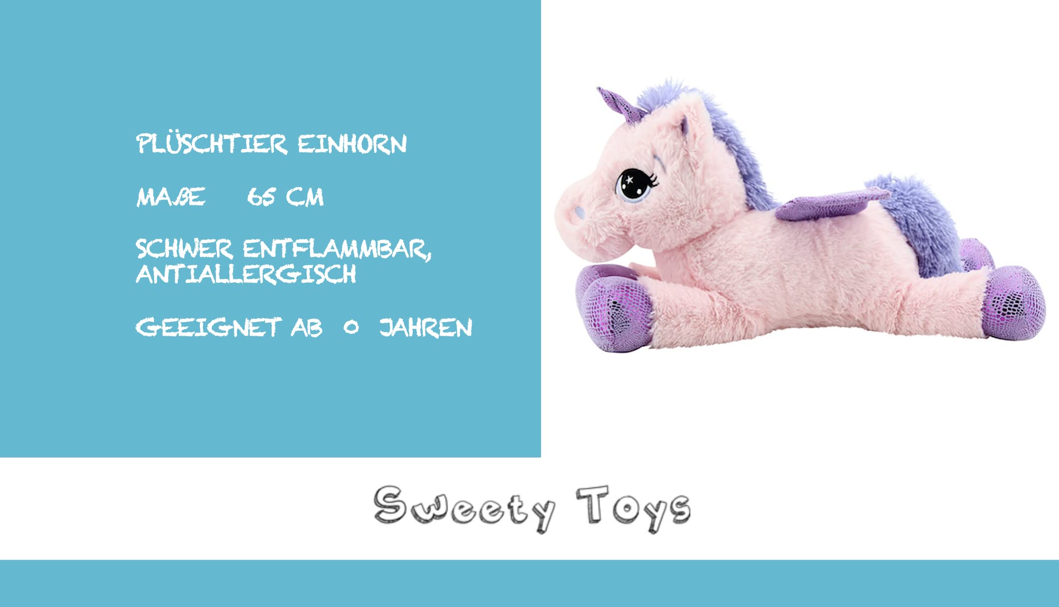Sweety Toys Unicorn Plush Stuffed Animal - Soft & Cuddly Rose Pink 8025 for Kids, Girls, Birthday Gifts & Nursery Decor