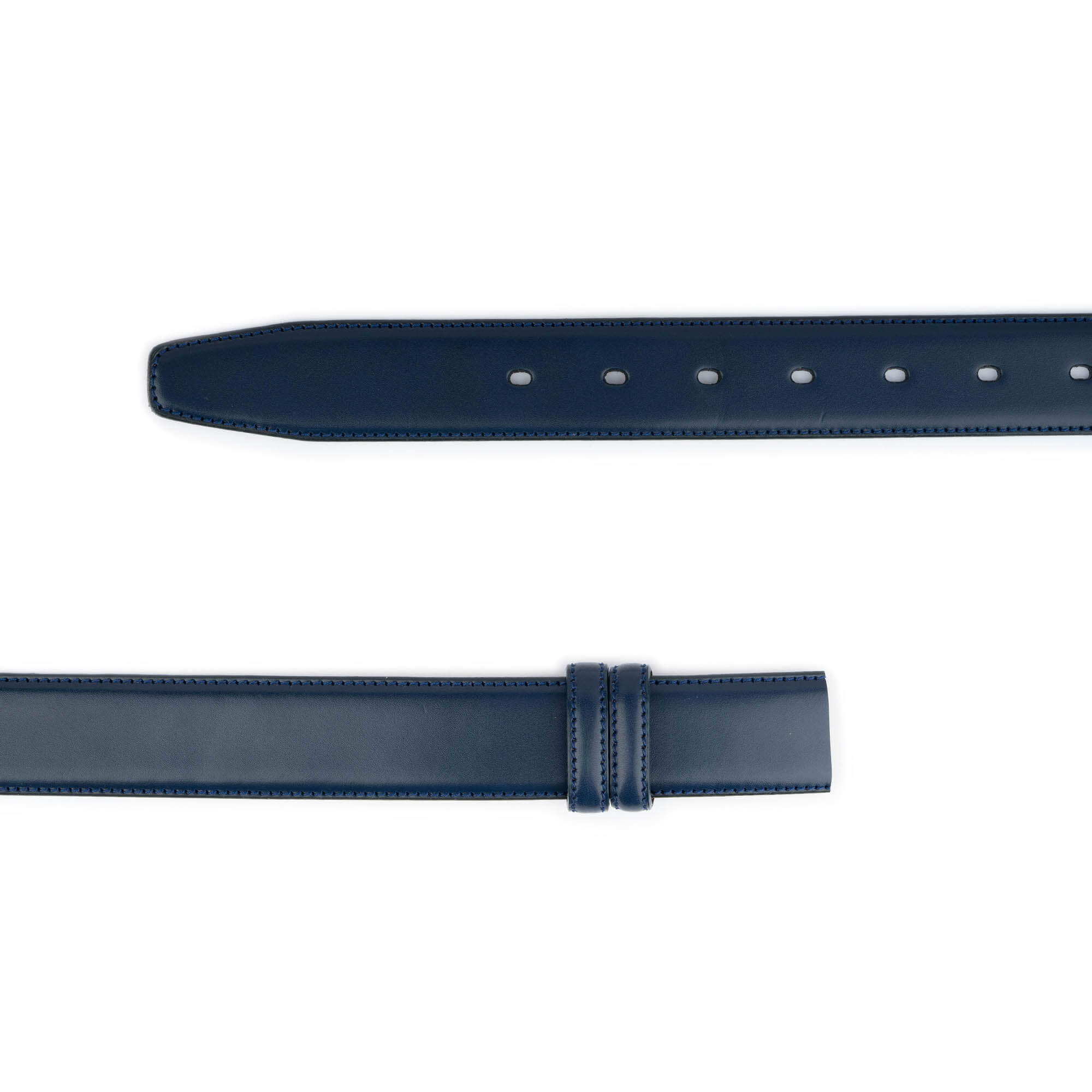 Montblanc Men's Belt Replacement Strap - Genuine Leather Dark Blue | Formal & Business Attire Accessory