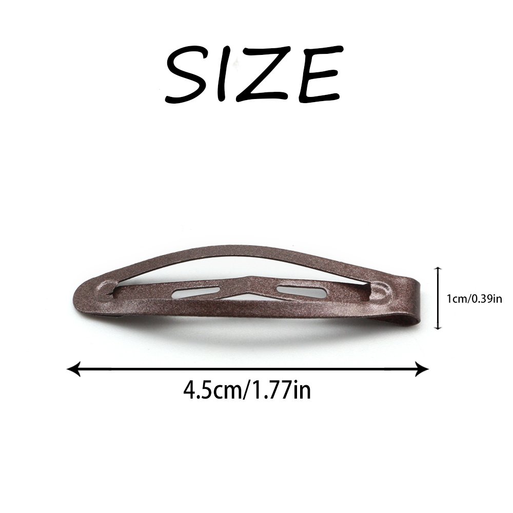 4.5CM/1.77IN Mini Slim Snap Hair Clips - 20PCS Thin Hair Barrettes for Women, Braided Hair Accessories (Brown) - Perfect for Daily Styling, Office, School and Special Occasions
