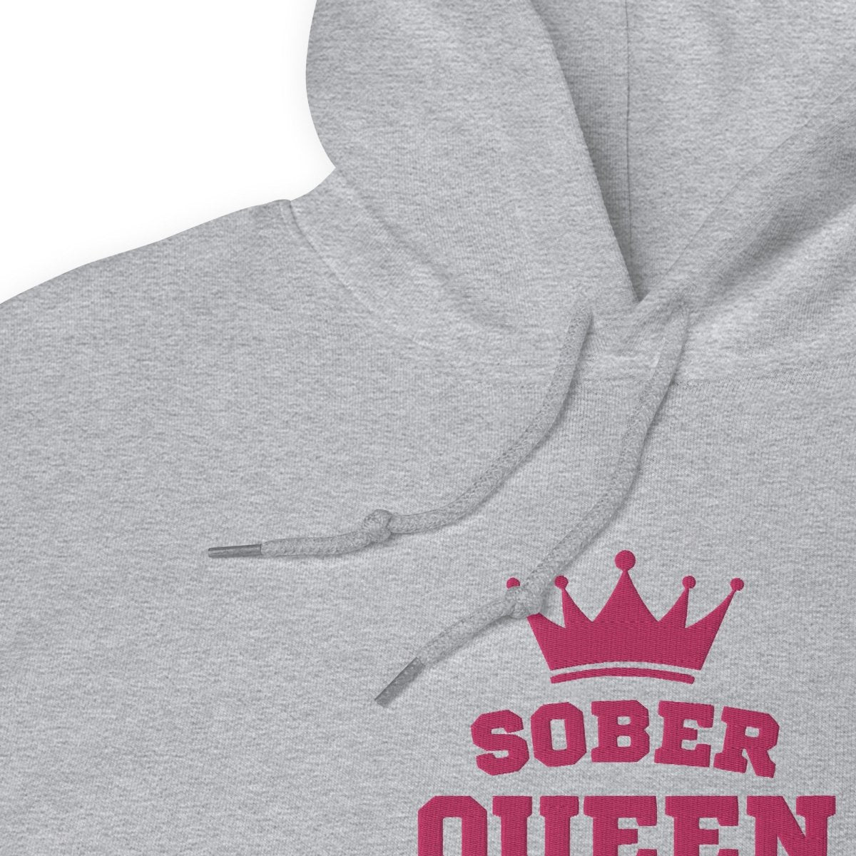 Sober Queen Embroidered Unisex Hoodie - Stylish Streetwear for Men & Women - Perfect for Casual Wear, Gym, and Outdoor Activities