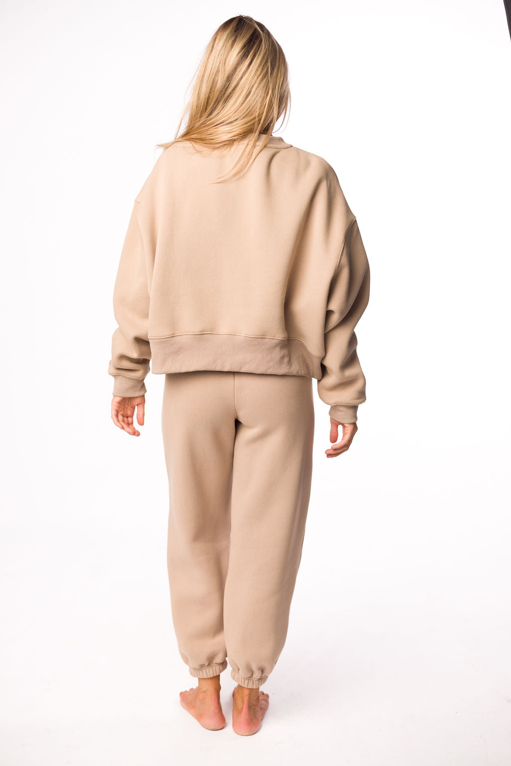 Soft & Cozy Mocha Sweatpants for Women - Lounge, Yoga & Home Wear - Comfortable Fleece Joggers for Relaxing & Running Errands