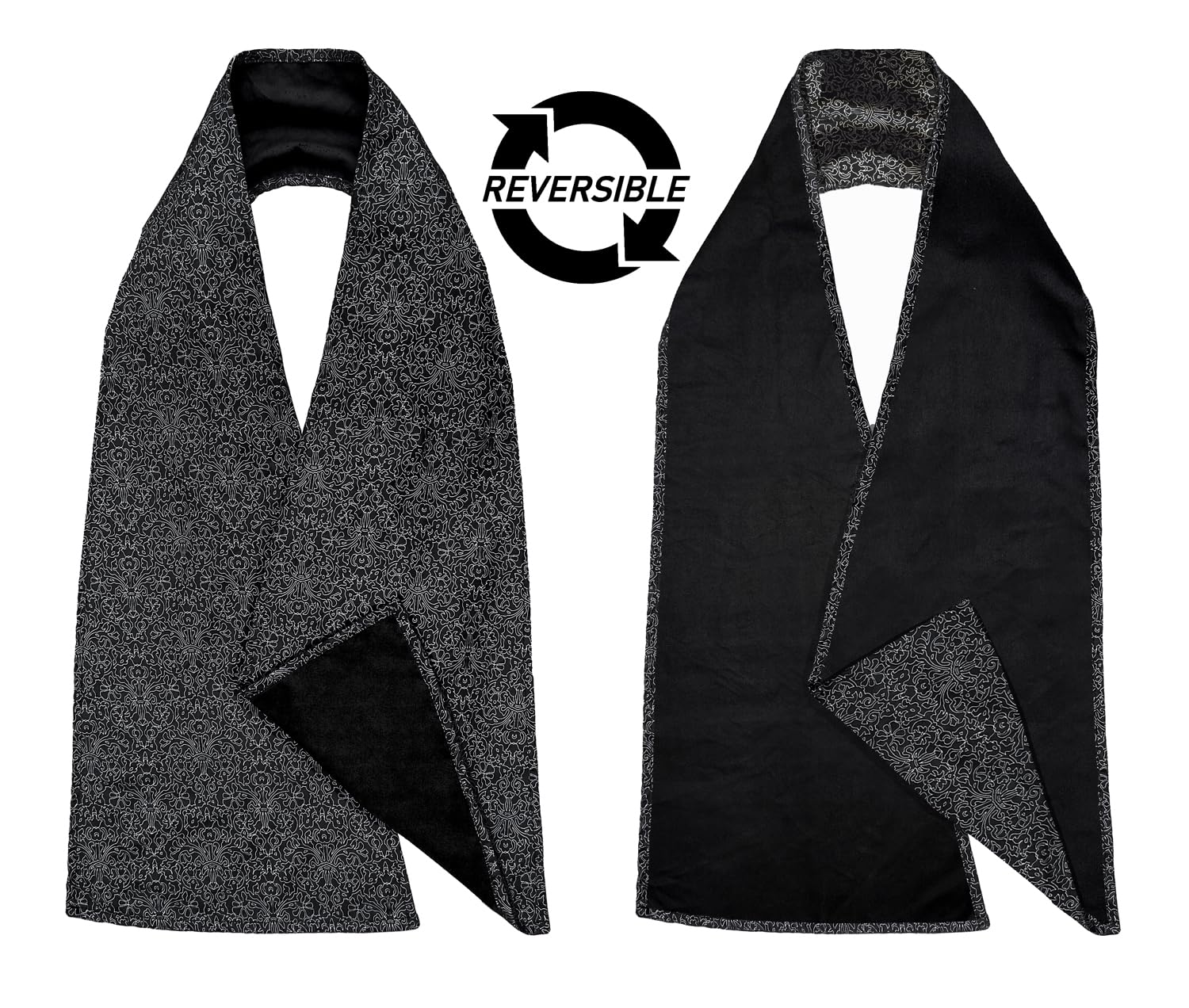 Reversible Adult Bibs for Women & Men - Washable Dining Clothing Protectors - Elderly Bib Scarf for Seniors - Perfect for Mealtime, Travel & Nursing Care