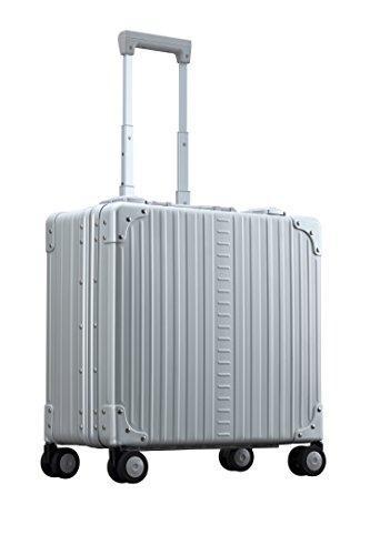 Aleon 17 Deluxe Rolling Wheeled Aluminum Hardside Business Briefcase - Platinum Silver | Durable Carry-On Luggage for Business Travel, Office Commute & Professional Meetings | TSA Approved Laptop Briefcase with Smooth Wheels