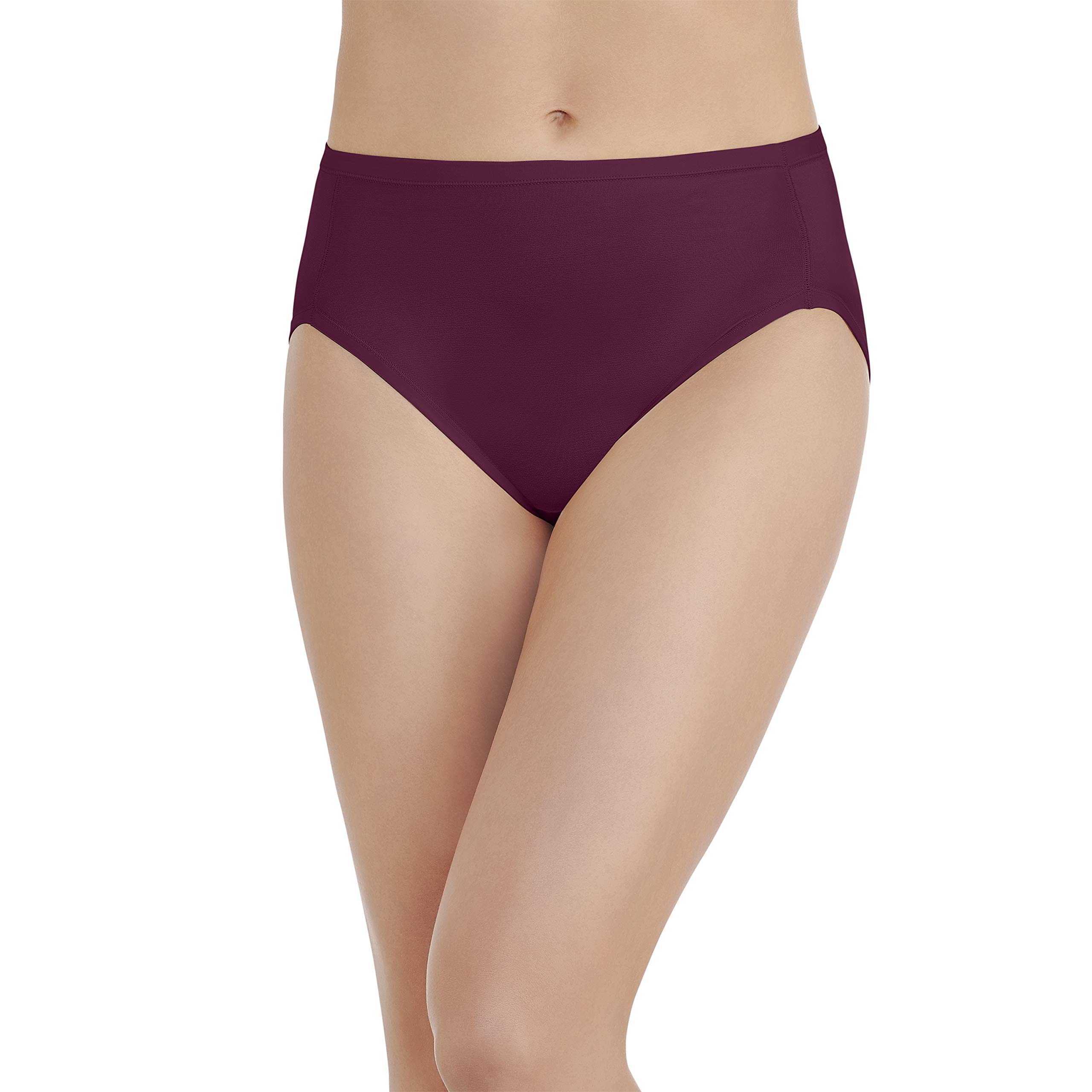 Vanity Fair Women's Body Caress Hi-Cut Underwear 13137 - Soft & Comfortable Cotton Panties for Everyday Wear, Work & Sleep