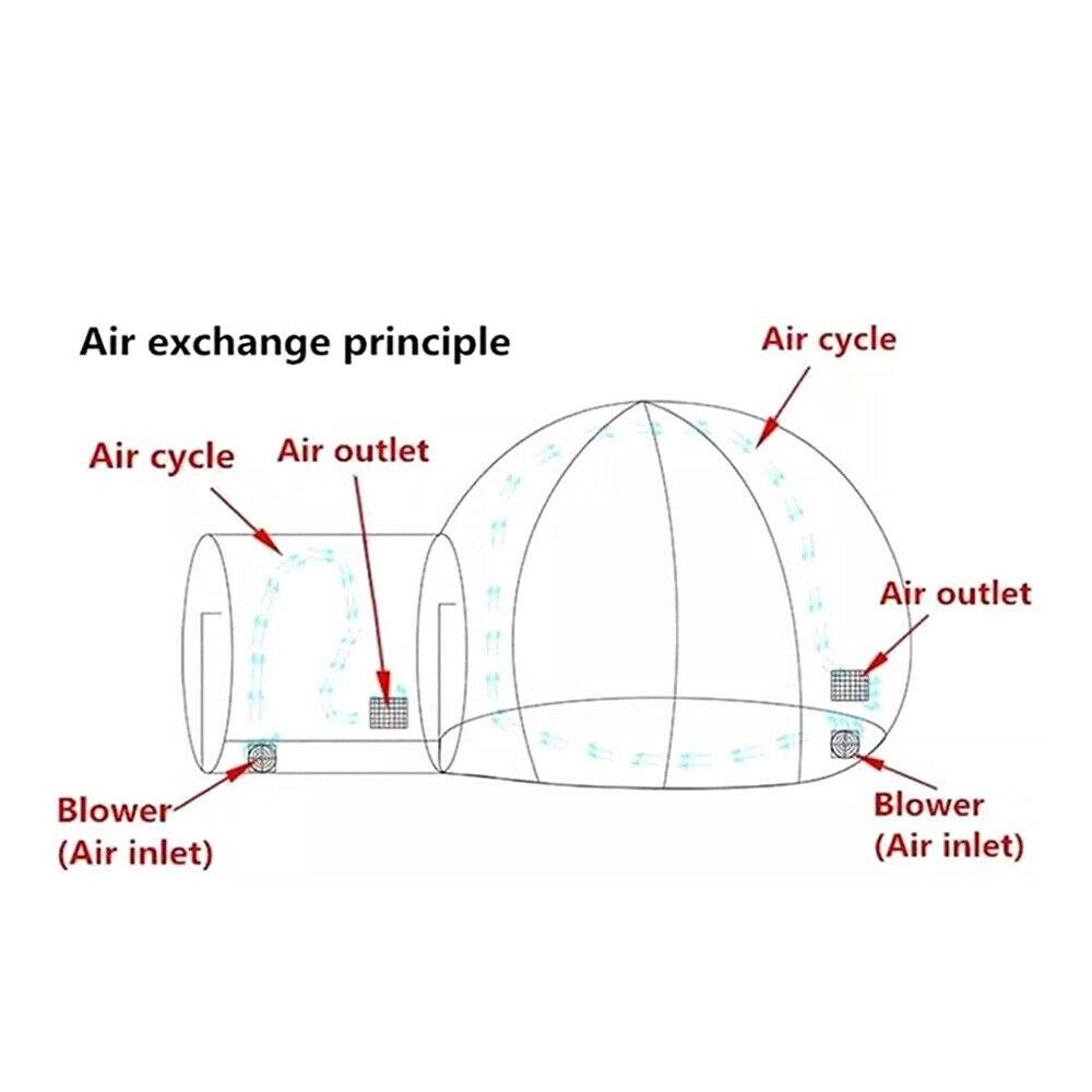 Luxury Inflatable Bubble Tent - 9.8Ft Transparent Dome for Outdoor Camping, Weddings & Parties | Weatherproof Single Tunnel Design with D-Ring Security | Perfect for Backyard Events, Glamping & Photo Shoots