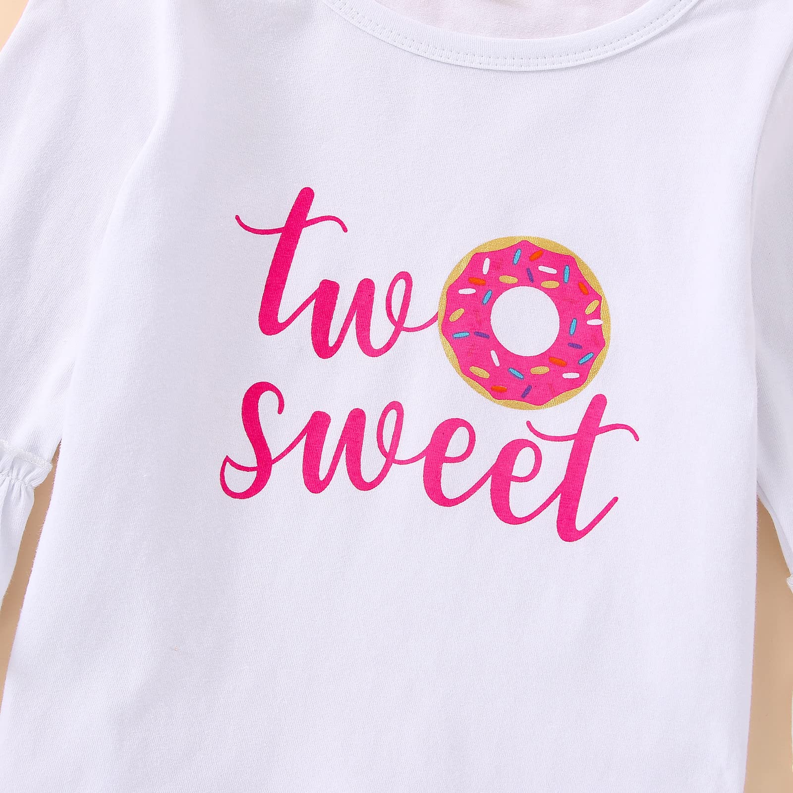 Pink Striped Tutu Dress Set for Newborn Baby Girls - First Birthday Outfit with Donut Print Skirt & Headband (2Pcs) | Perfect for Photoshoots, Parties & Casual Wear