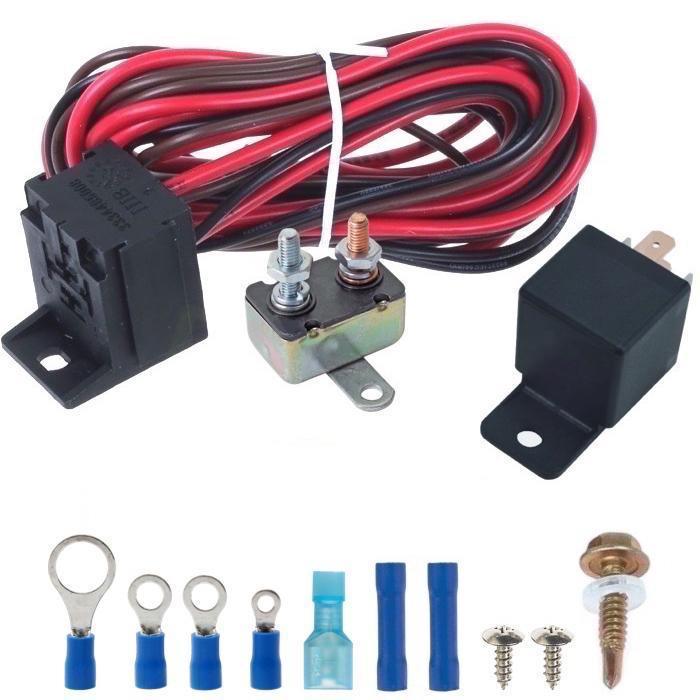 30 Amp Single Electric Radiator Cooling Fan Relay Wiring Harness Kit - Universal Fit for Cars, Trucks & SUVs - Perfect for Engine Cooling System Upgrades & Overheating Prevention