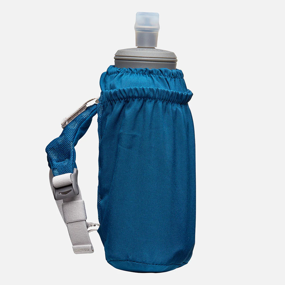 Pinnacle Soft Flask Handheld 18oz Water Bottle - Leakproof Collapsible BPA-Free Hydration for Running, Hiking & Outdoor Activities (Sailor Blue/Reflective Silver)