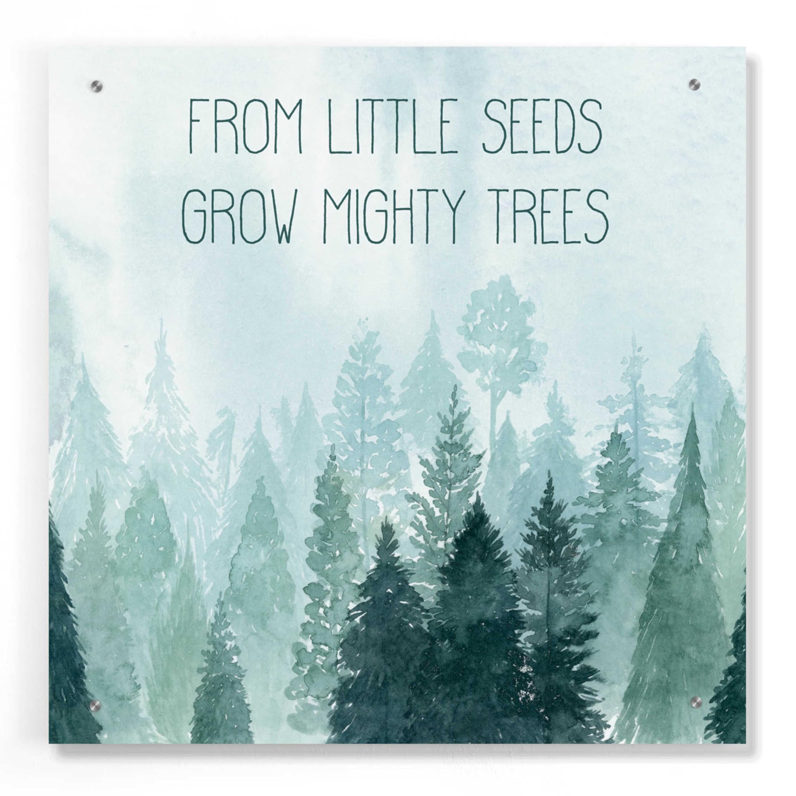 Grace Popp 'Little Grower I' Acrylic Glass Wall Art - 24x24 Inch Modern Abstract Painting for Living Room, Bedroom & Office Decor
