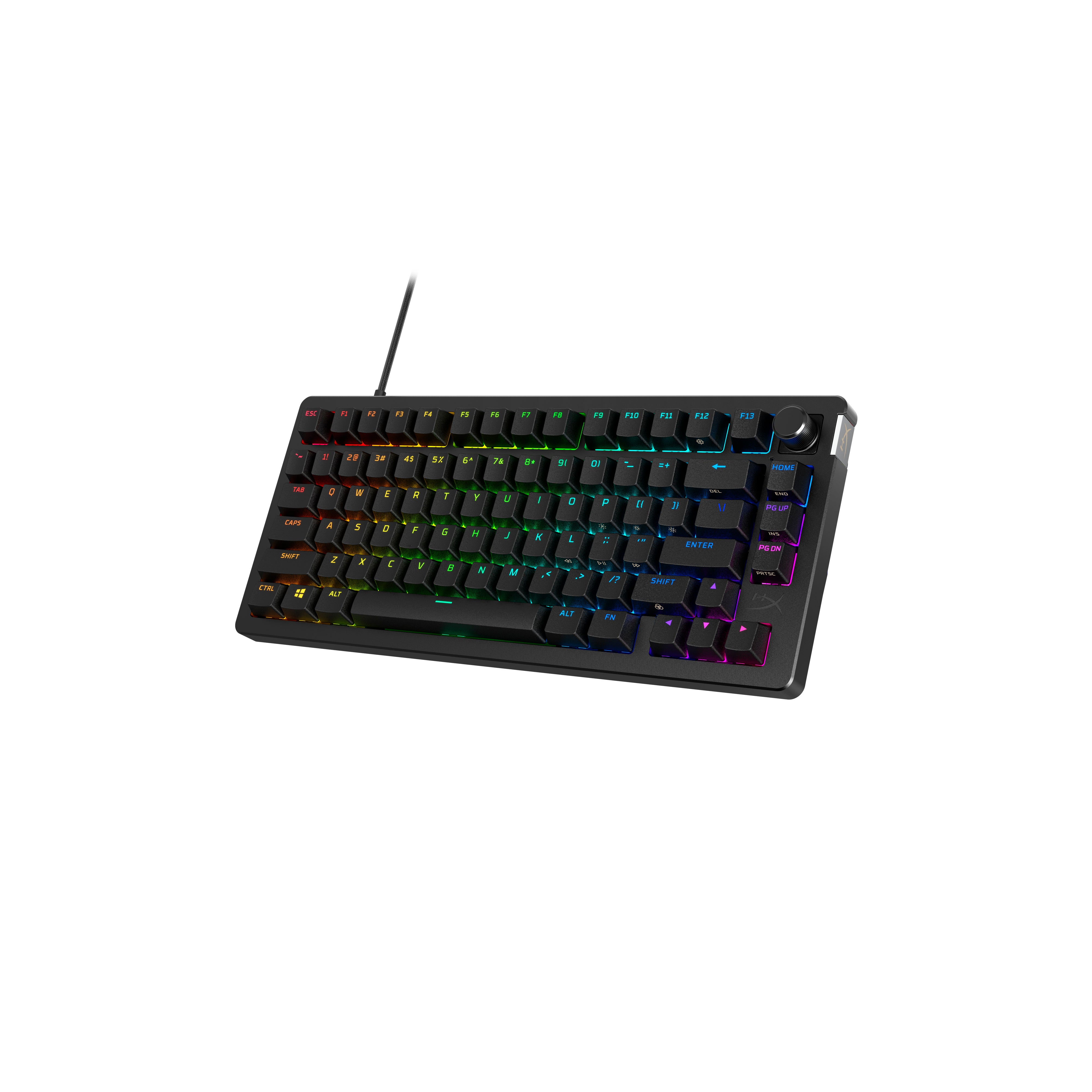 HyperX Alloy Rise 75% Mechanical Gaming Keyboard - RGB Backlit, Anti-Ghosting, Compact Design for PC/PS5/Xbox - Perfect for Esports, Streaming & Office Work