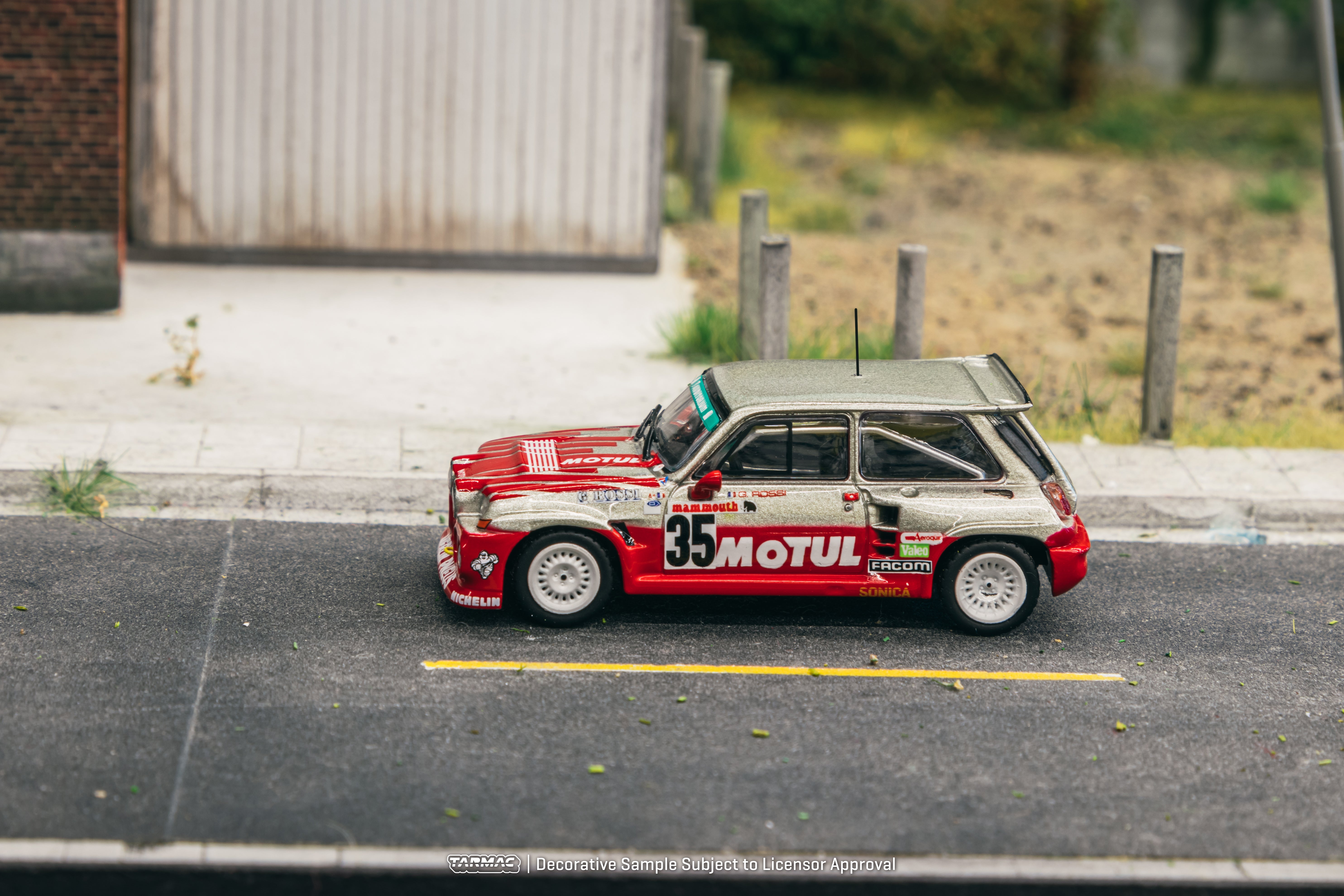 Tarmac Works 1/64 Scale Renault 5 MAXI Turbo Diecast Model Car - 1987 European Hill Climb Championship Giovanni Rossi #35 - Collectible Hobby64 Miniature for Racing Enthusiasts & Display - Perfect for Diecast Collections, Racing Memorabilia, and Gift Giving