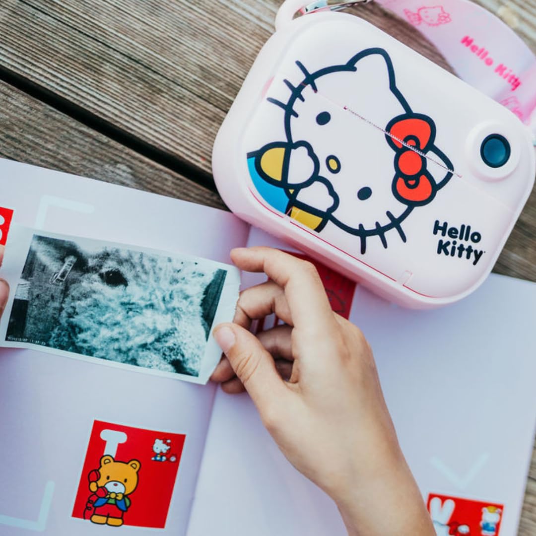Hello Kitty Instant Print Digital Camera for Kids - 32GB Memory Card, Selfie Camera & Video Recorder by Kidamento | Perfect for Birthday Gifts, Travel Souvenirs & Scavenger Hunt Activities