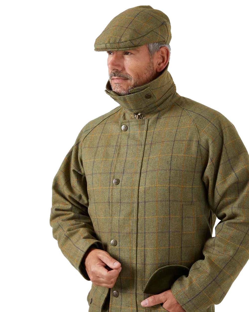 Alan Paine Rutland Waterproof Tweed Shooting Coat – Water-Resistant Hunting Jacket for Men – Outdoor Shooting & Countryside Wear