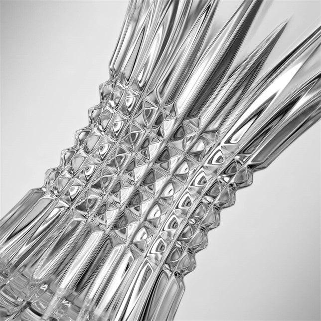 Lismore Diamond Crystal Vase - Elegant Handcrafted Glass Vase for Wedding Centerpieces, Home Decor & Gift Giving