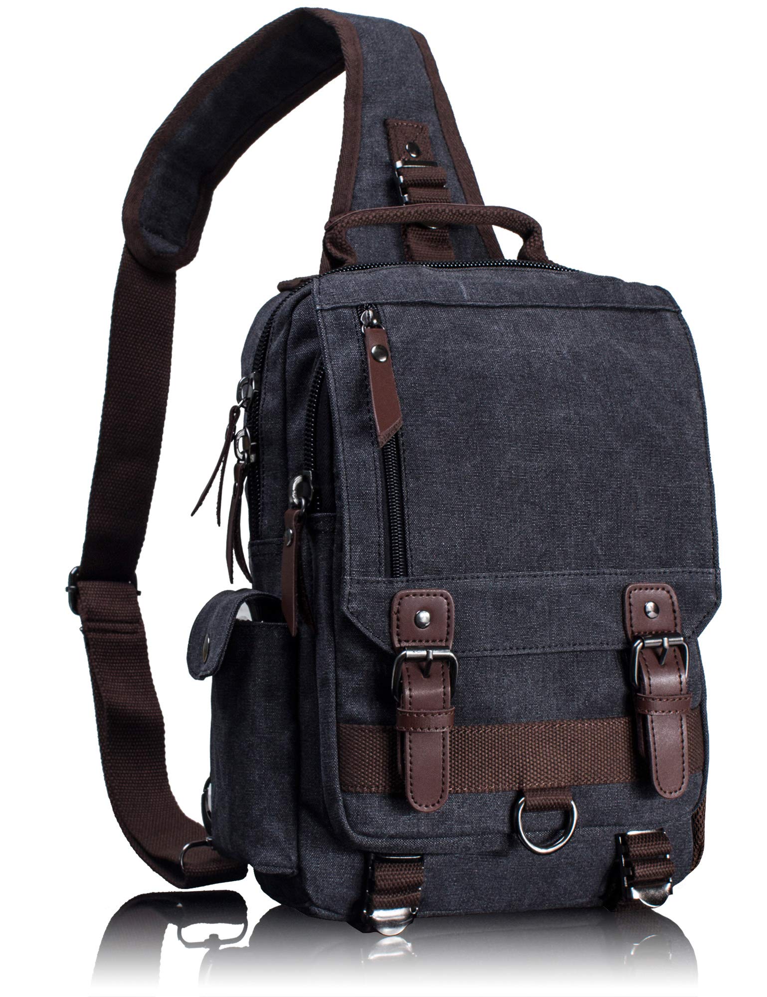 Vintage Canvas Crossbody Bag for Men & Women - Retro Messenger Sling Shoulder Bag, Travel Satchel Handbag - Perfect for Daily Commute, Shopping & Outdoor Adventures