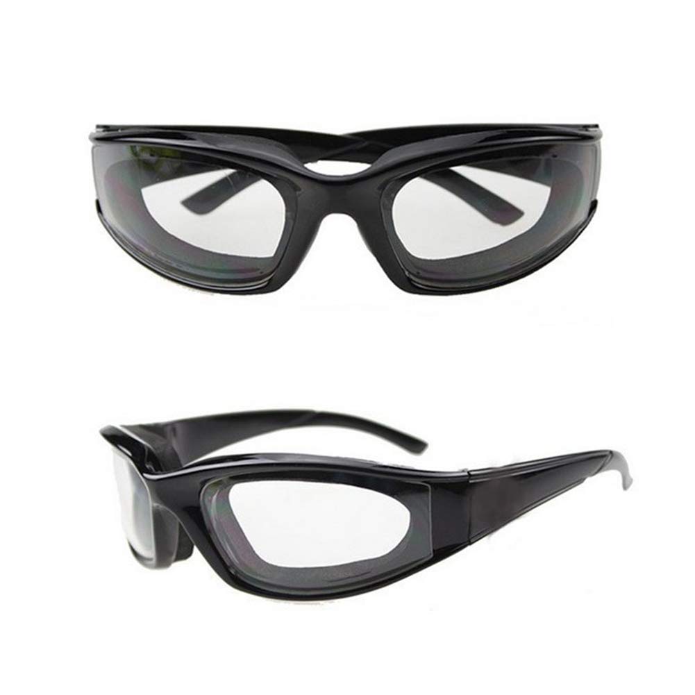 2 Pcs Tear-Free Onion Goggles - Kitchen, Grilling & Cooking Safety Goggles, Dustproof Design in Black & Green for Eye Protection During Food Prep and Outdoor Activities