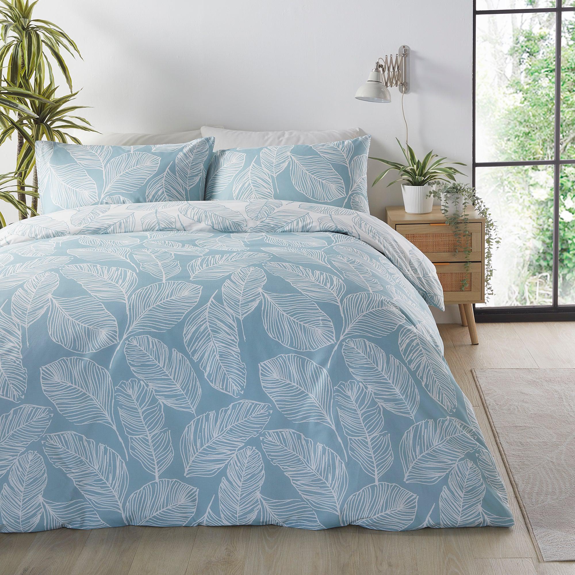 Fusion Matteo Duvet Cover Set - Soft Luxury Duck Egg Blue Bedding - Perfect for Master Bedroom, Guest Room & Cozy Home Decor