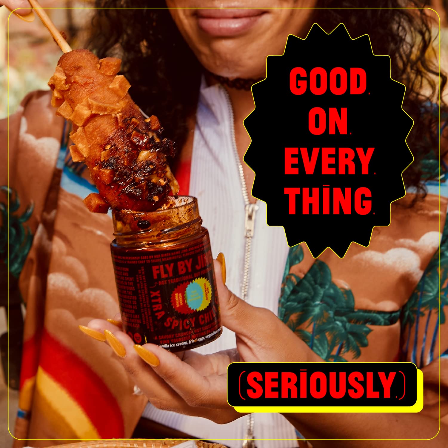 FLYBYJING Xtra Spicy Chili Crisp - Sichuan Pepper Hot Chili Oil Sauce - All Natural Vegan Hot Sauce with Extra Hot Chilis - 6oz (Pack of 1) - Perfect for Noodles, Dumplings, Pizza & Stir-Fry Dishes