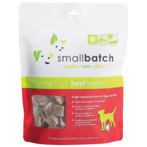 Premium Freeze-Dried Beef Heart Dog & Cat Treats - Single Ingredient, Grain-Free, High-Protein Snacks for Training & Rewards - Smallbatch Pet Food for Healthy Pets