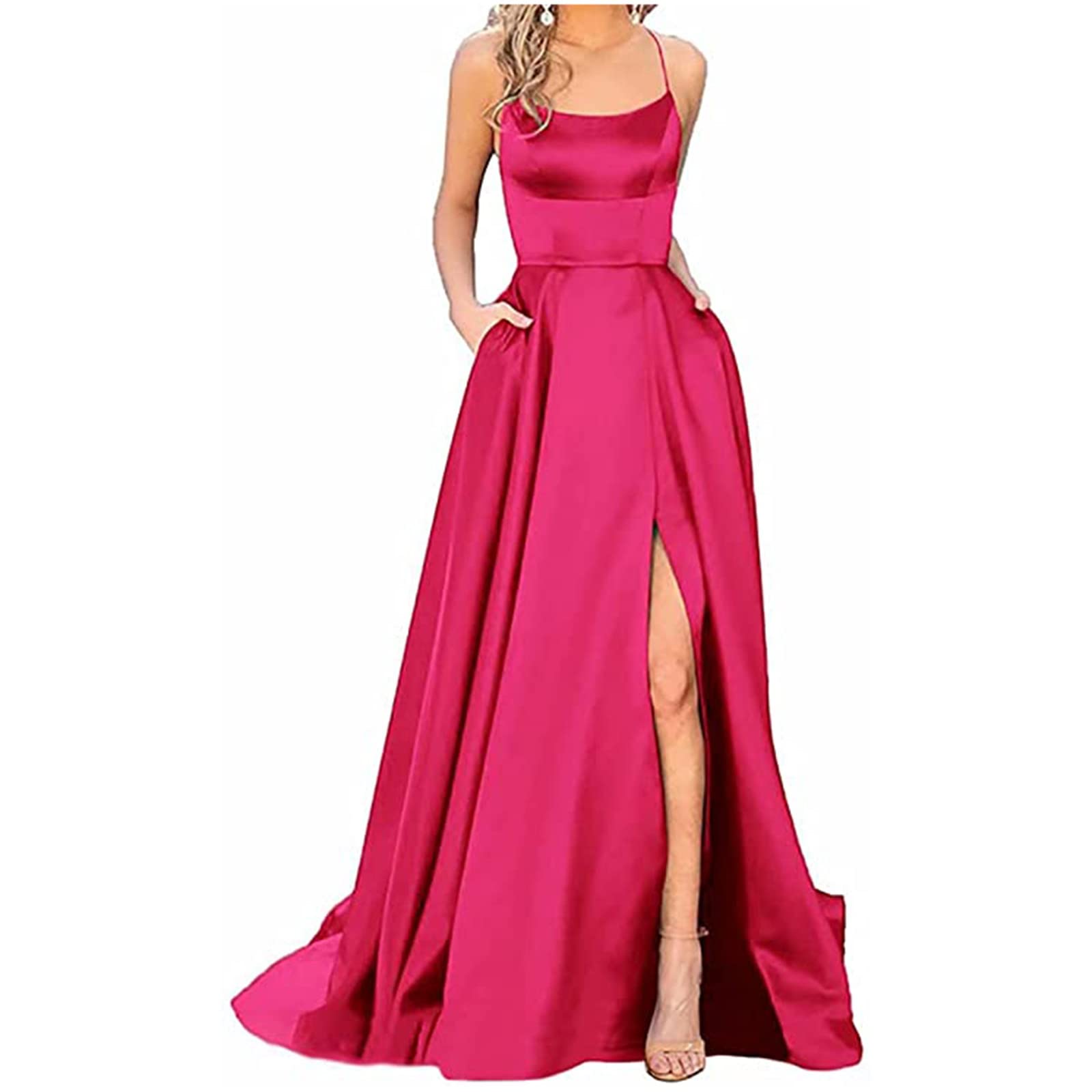 Elegant Off The Shoulder Formal Dresses for Women - Sexy Sleeveless Side Slit Maxi Dress for Evening Party & Wedding Guest | Perfect for Cocktail Events, Prom, and Special Occasions