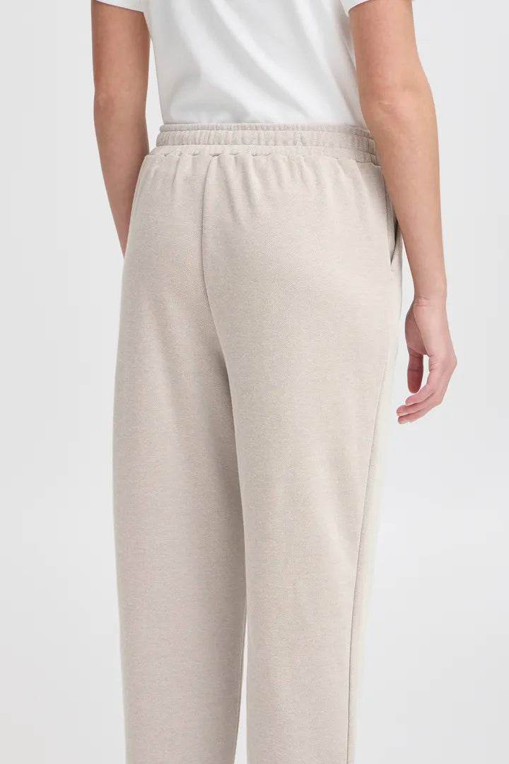 Stylish Penny Cropped Pants in Simply Taupe - Women's High Waisted Casual Trousers for Work, Travel & Everyday Wear