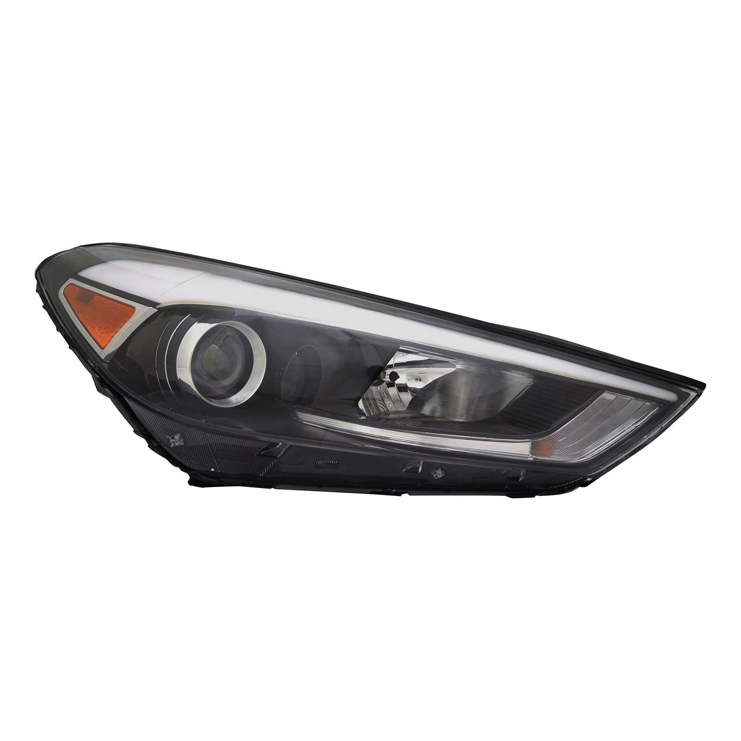 TYC Right Headlight Assembly Compatible with 2016-2018 Hyundai Tucson - Replacement for Broken or Foggy Headlights - Perfect for Night Driving and Enhanced Visibility