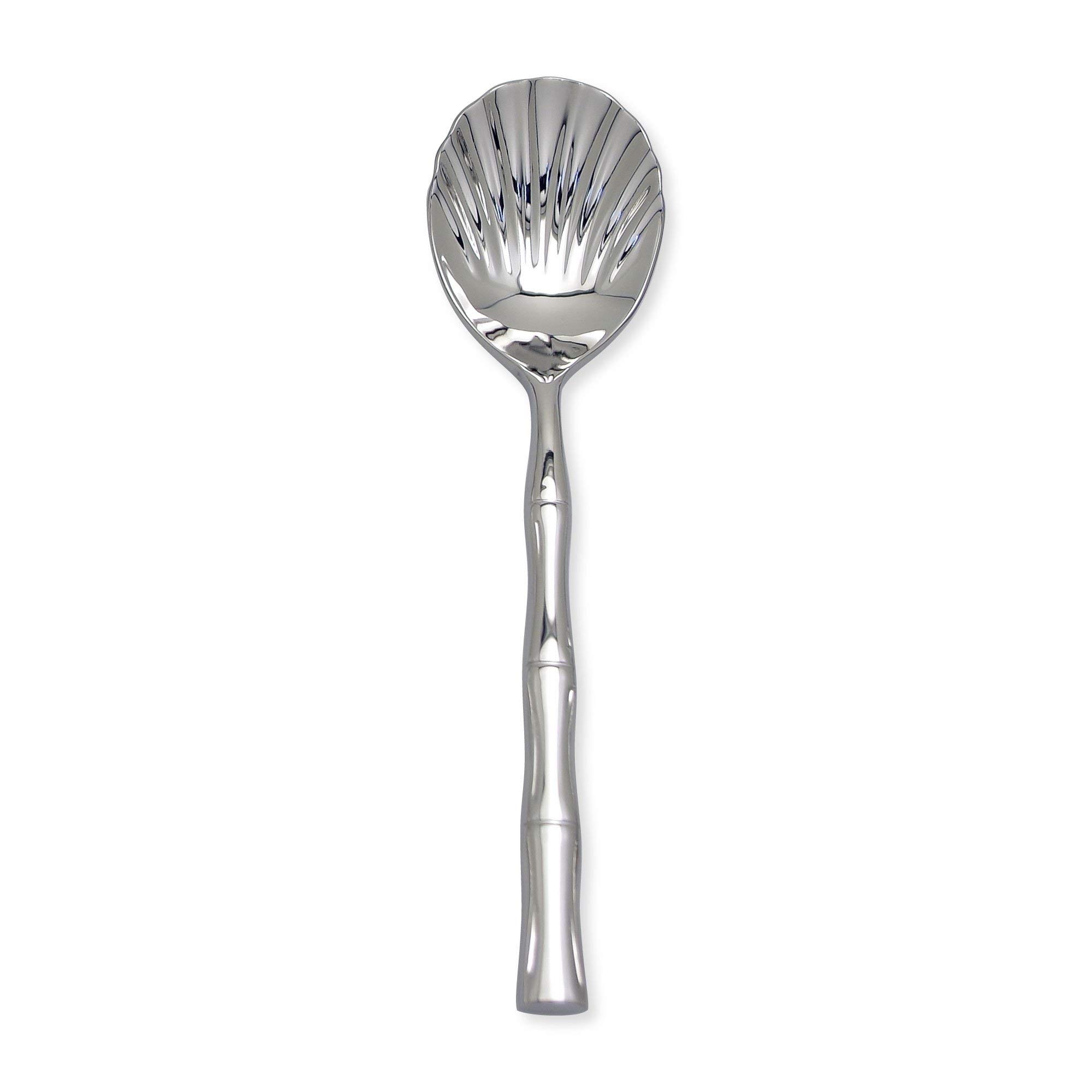 UPware 6-Piece 18/8 Stainless Steel Sugar Spoon Set with Elegant Bamboo Handle - Mirror Polished, Dishwasher Safe - Perfect for Coffee, Tea, and Dessert Serving