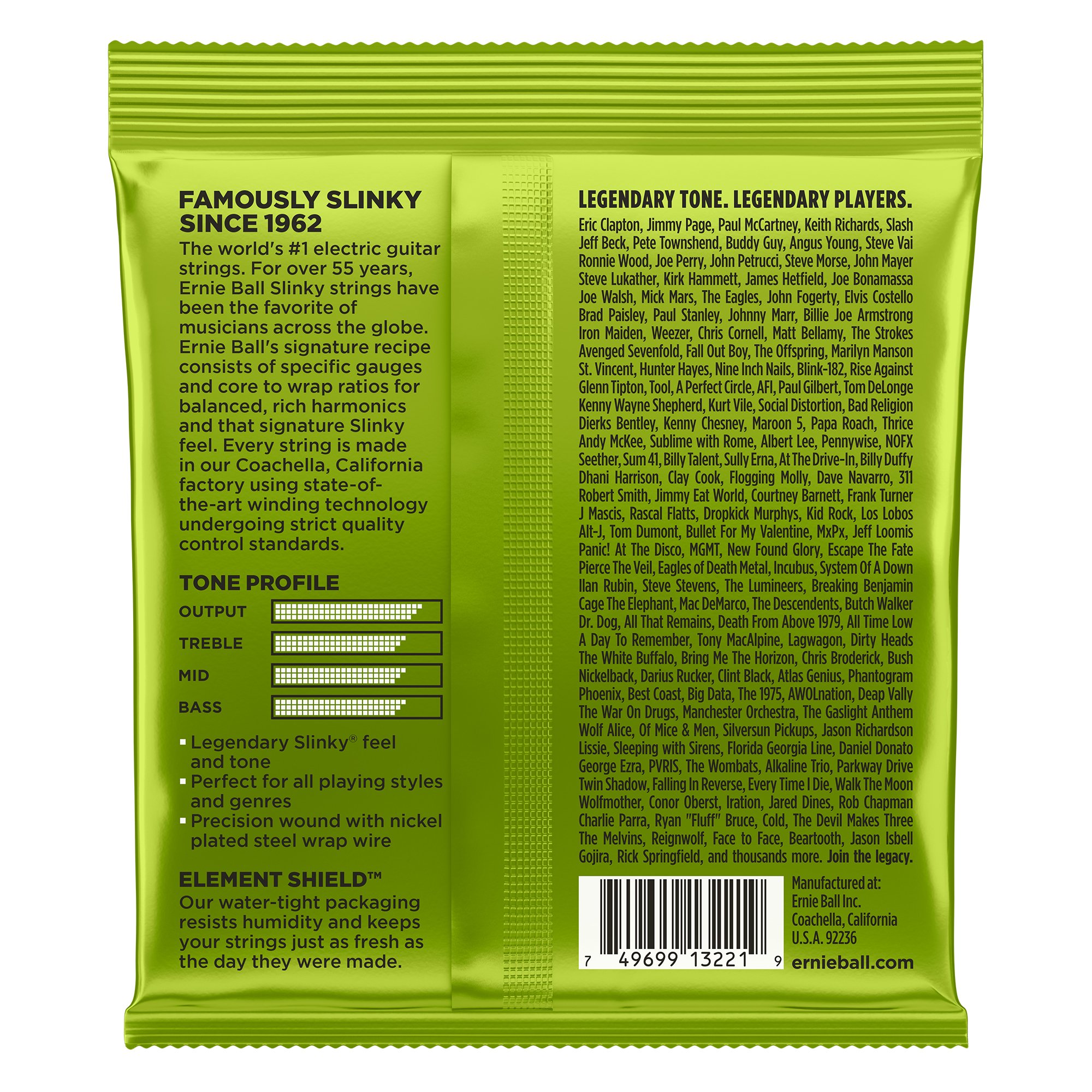 Ernie Ball Regular Slinky Nickel Wound Electric Guitar Strings & Bass Strings Bundle - Perfect for Rock, Metal, and Studio Recording