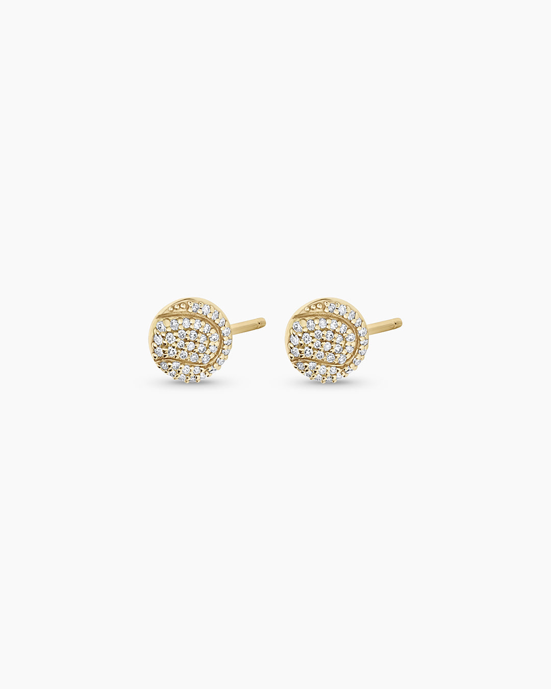 Diamond Ace Stud Earrings for Women - 14K Gold Plated Elegant Studs for Daily Wear & Special Occasions