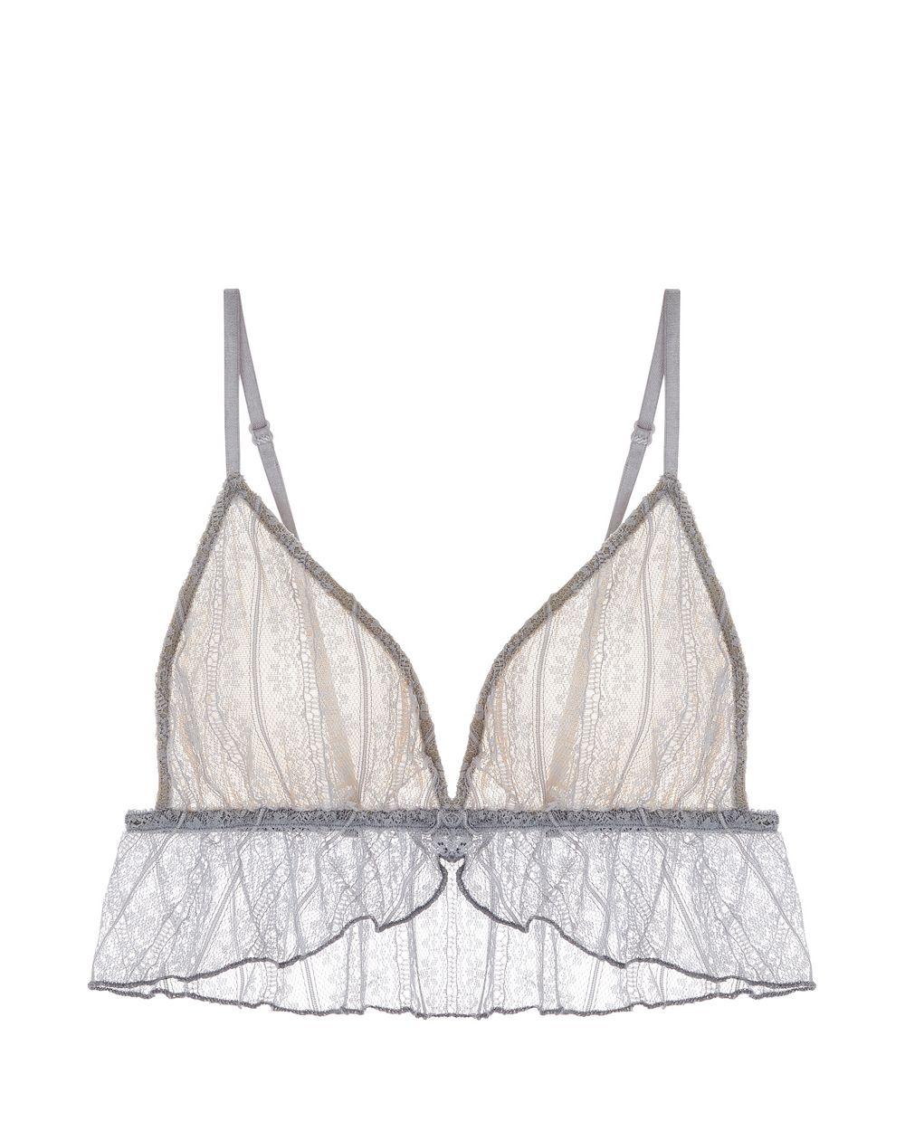 Alicia Side Ruffle Bralette - Sexy Lace Bralette for Women, Comfortable Wireless Bra, Perfect for Date Night & Special Occasions