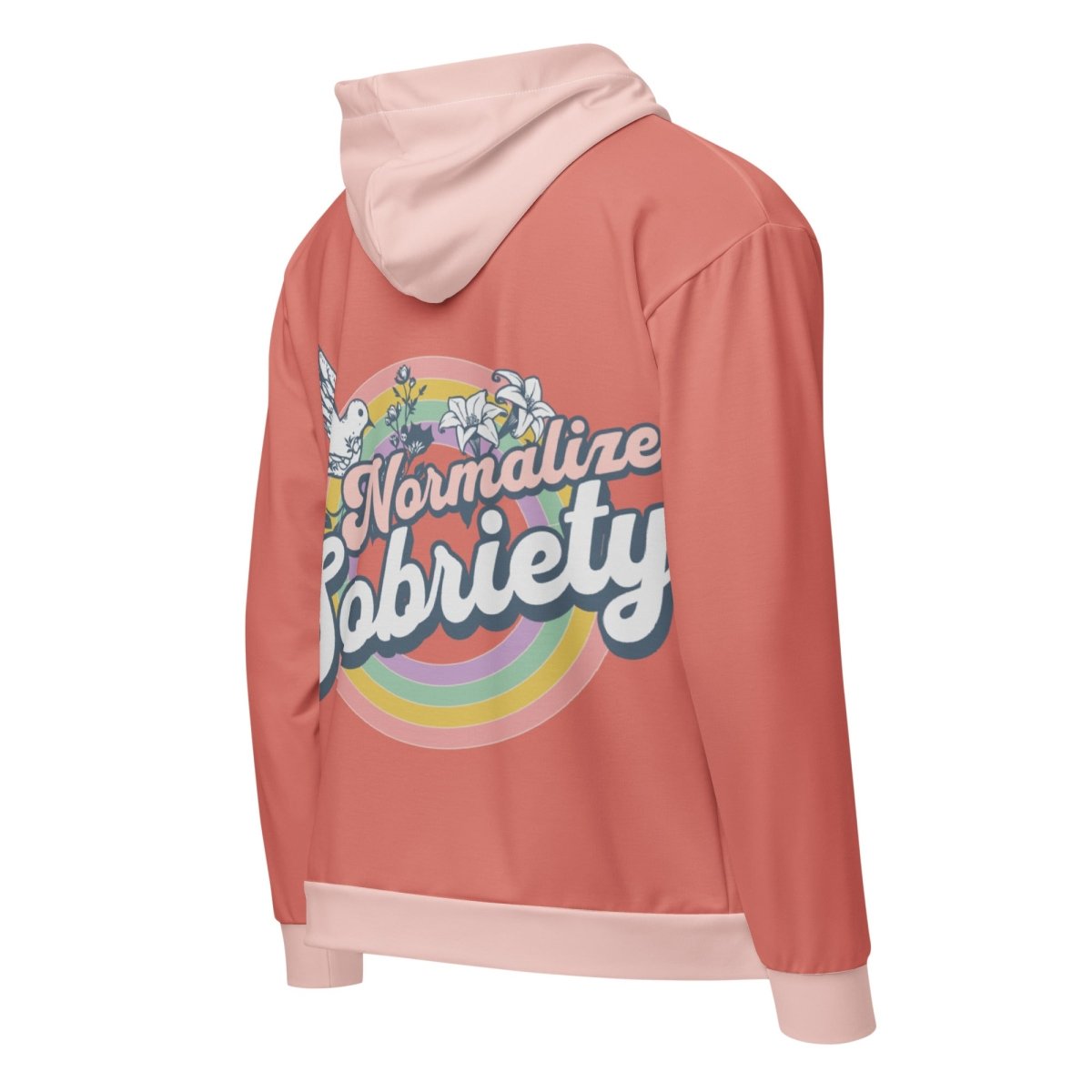 Normalize Sobriety Unisex Zip Hoodie - Comfortable & Stylish Pullover for Men & Women - Perfect for Casual Wear, Gym, and Everyday Outfits